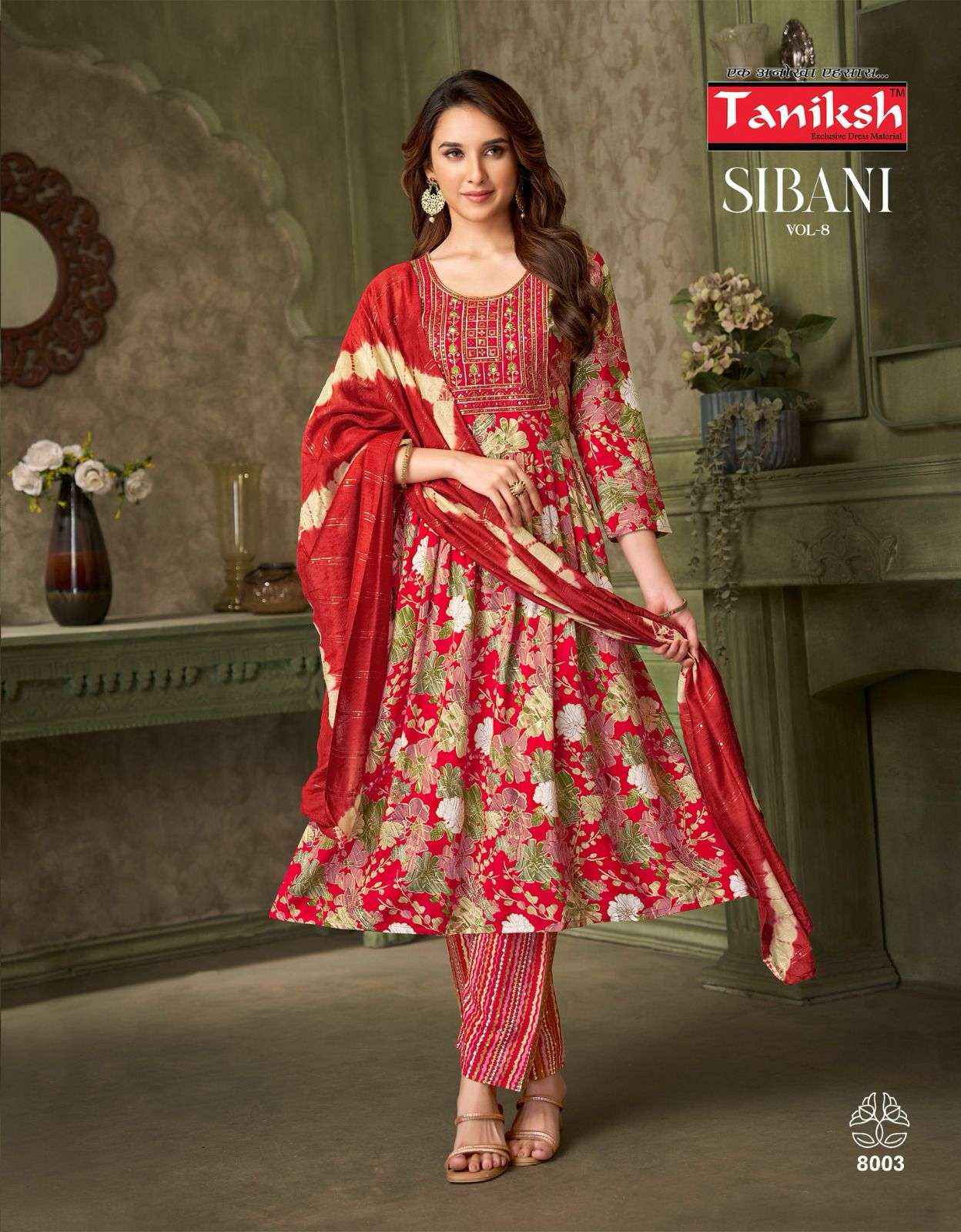 Taniksh Sibani Vol 8 Rayon Kurti Combo 8 pcs Catalogue