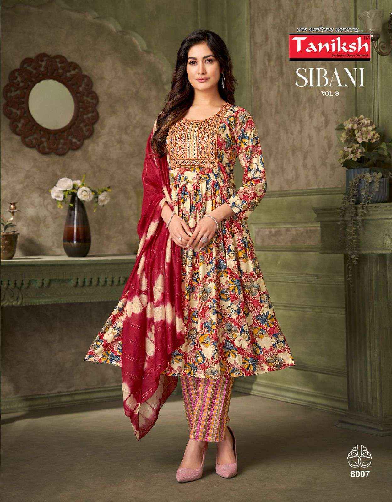 Taniksh Sibani Vol 8 Rayon Kurti Combo 8 pcs Catalogue