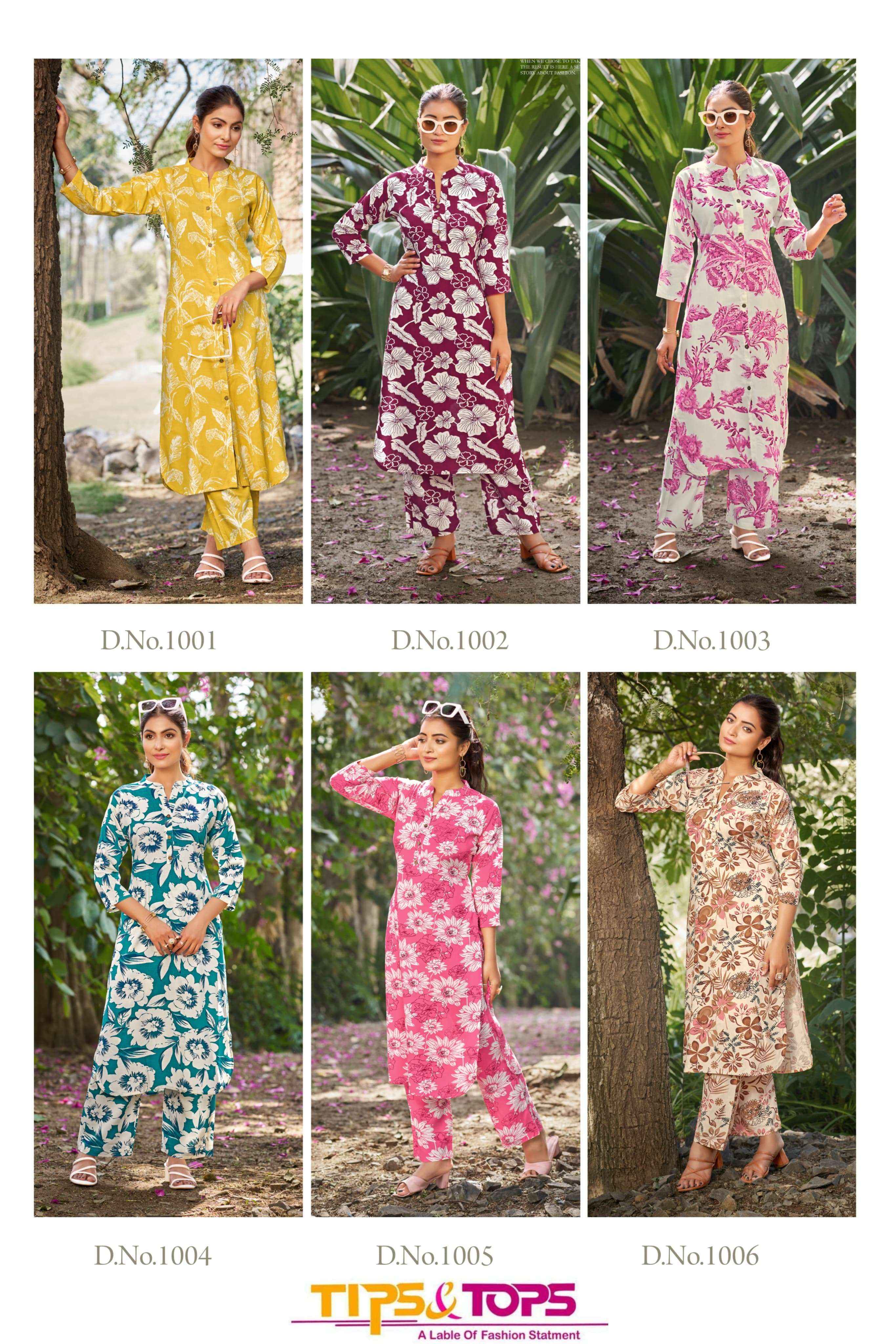Tips & Tops Cinderella Vol 3 Rayon Co ord set 6 pcs Catalogue
