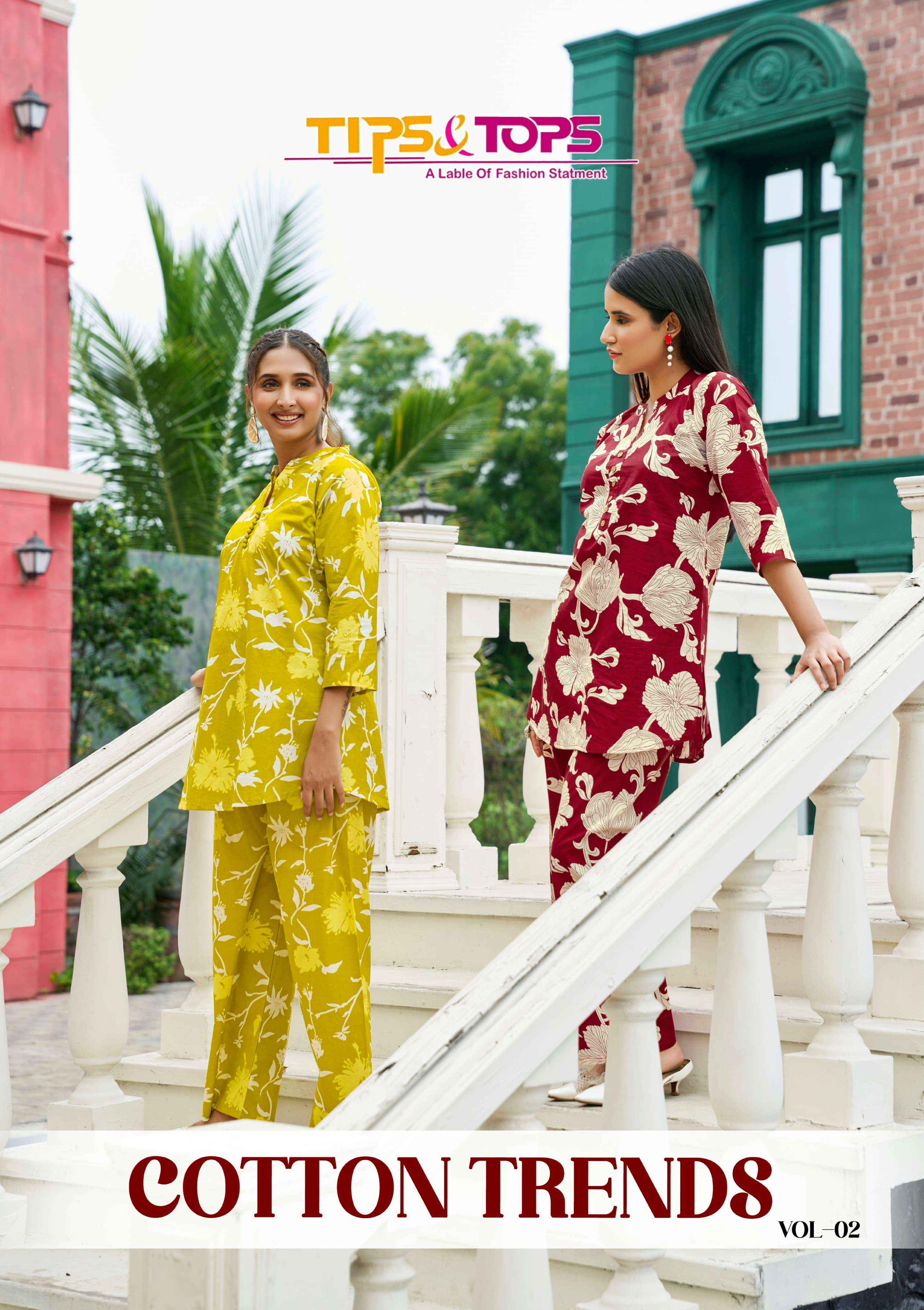 Tips & Tops Cotton Trends Vol 2 Cotton Co ord set 6 pcs Catalogue
