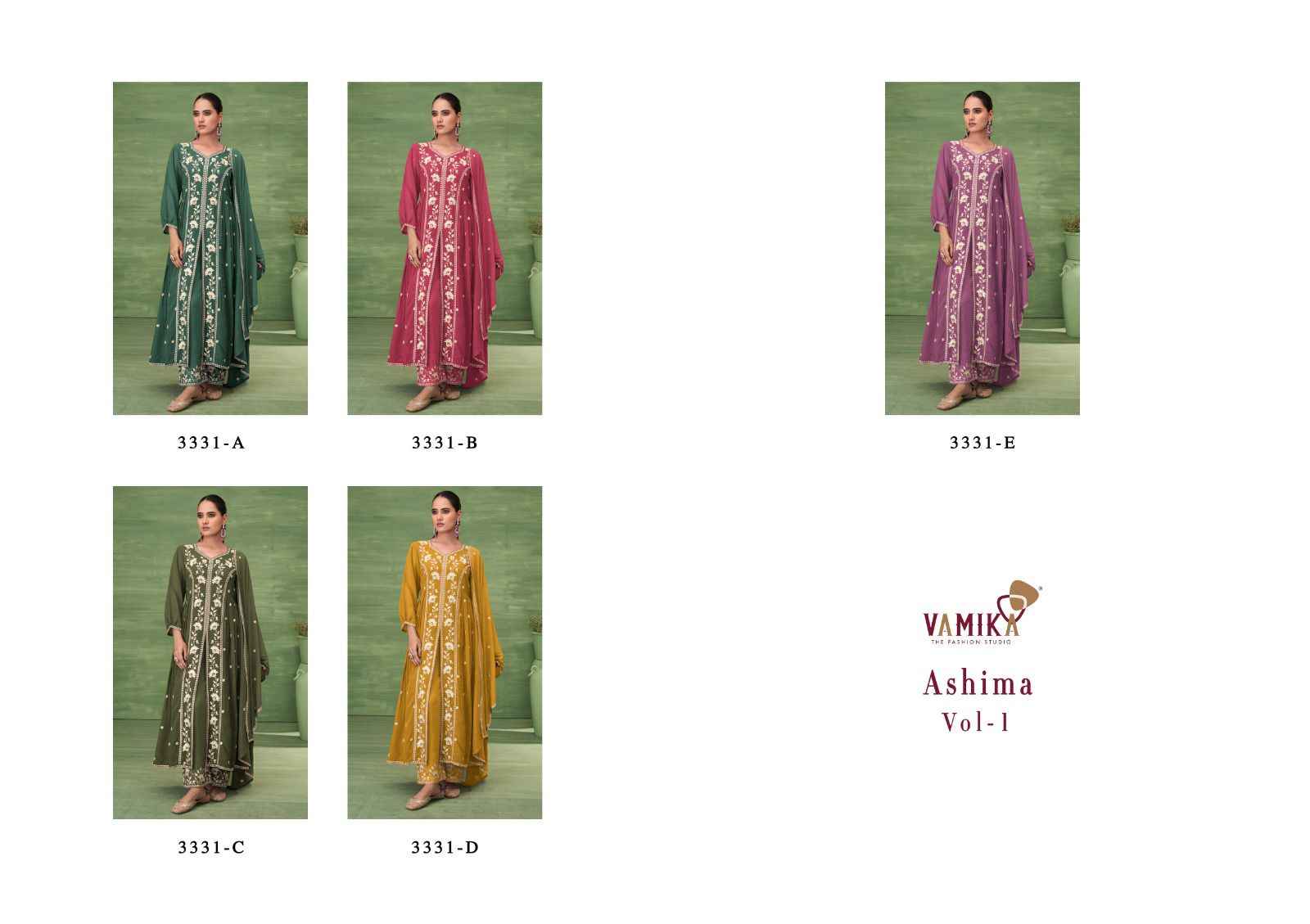 Vamika Ashima Vol 1 Readymade Georgette Dress 5 pcs Catalogue