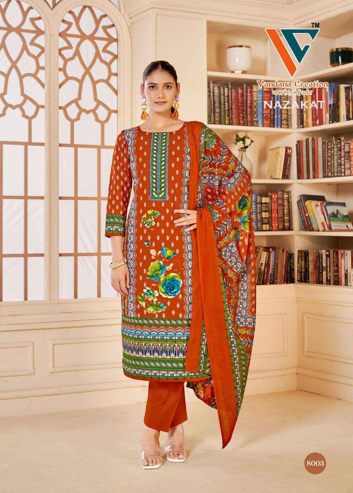 Vandana Creation Nazakat Vol 8 Cotton Dress Material 8 pcs Catalogue