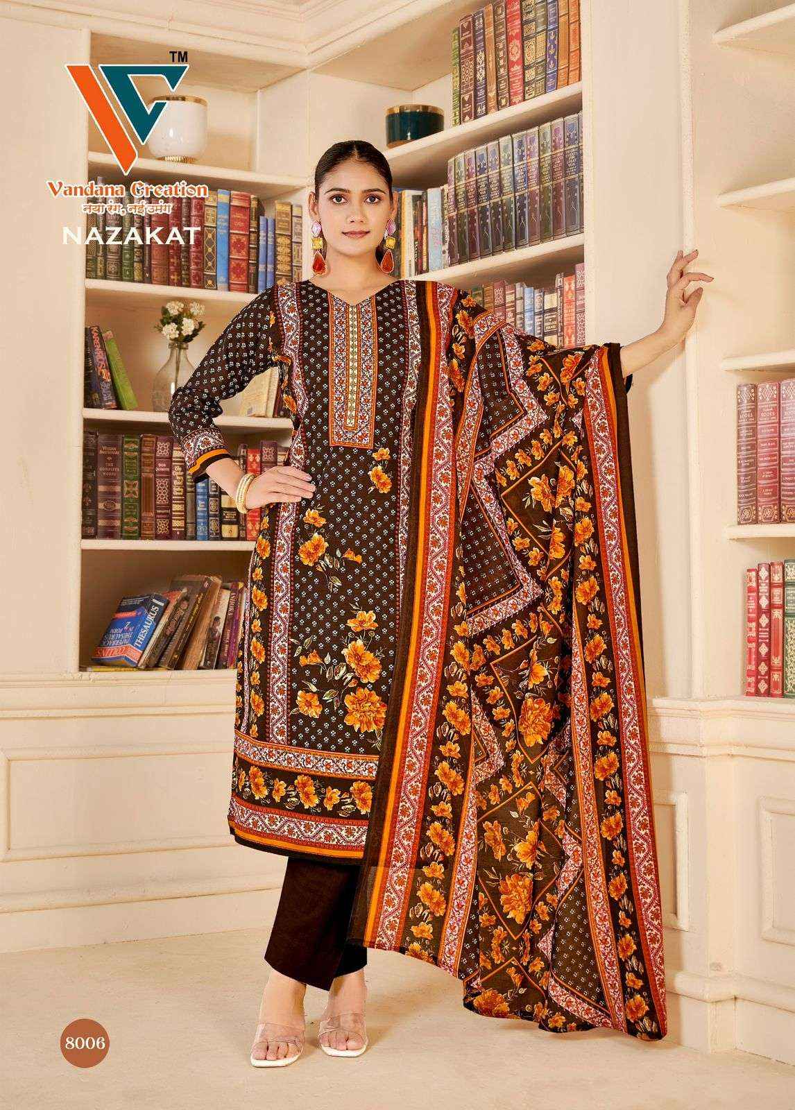 Vandana Creation Nazakat Vol 8 Cotton Dress Material 8 pcs Catalogue