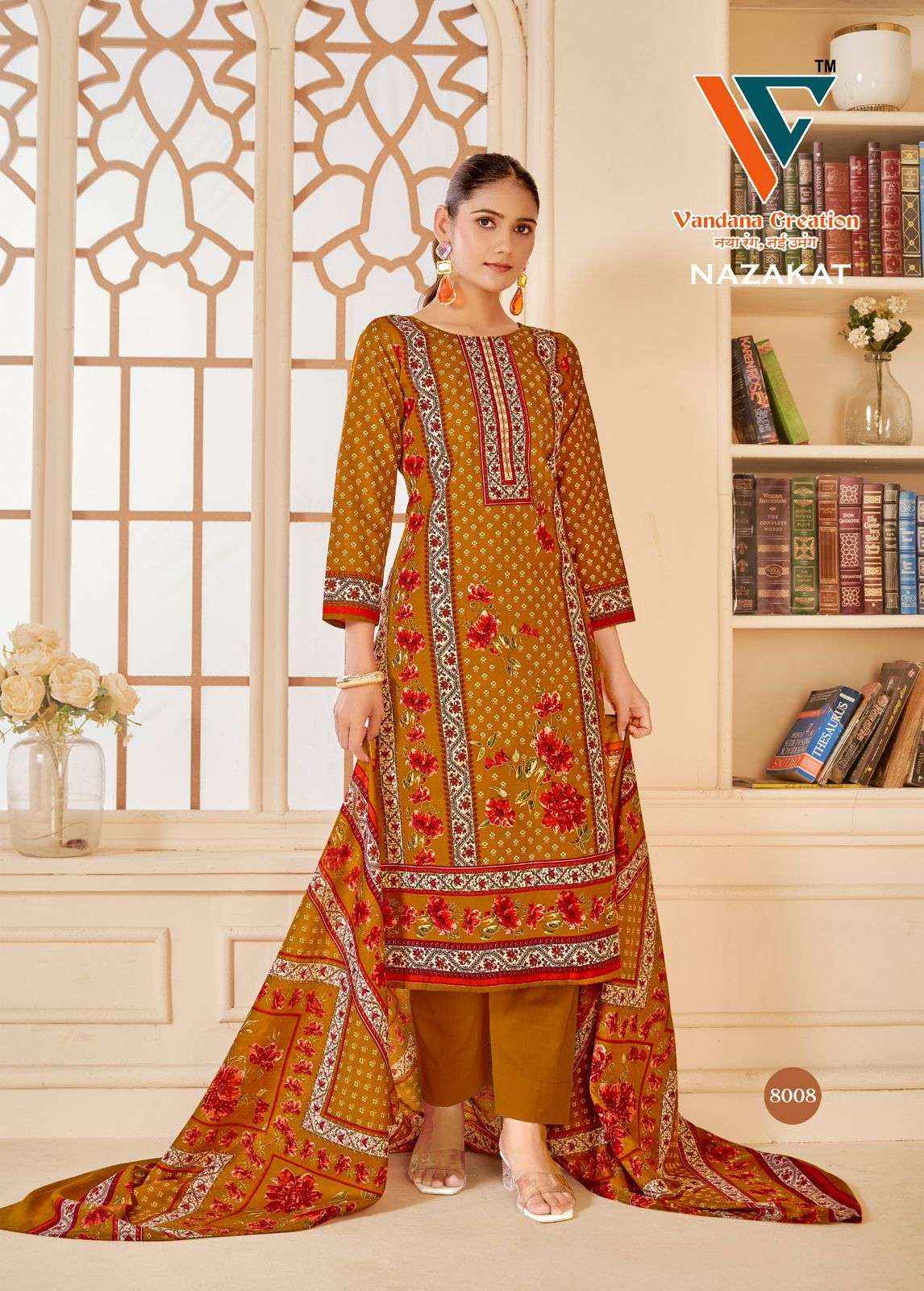 Vandana Creation Nazakat Vol 8 Cotton Dress Material 8 pcs Catalogue