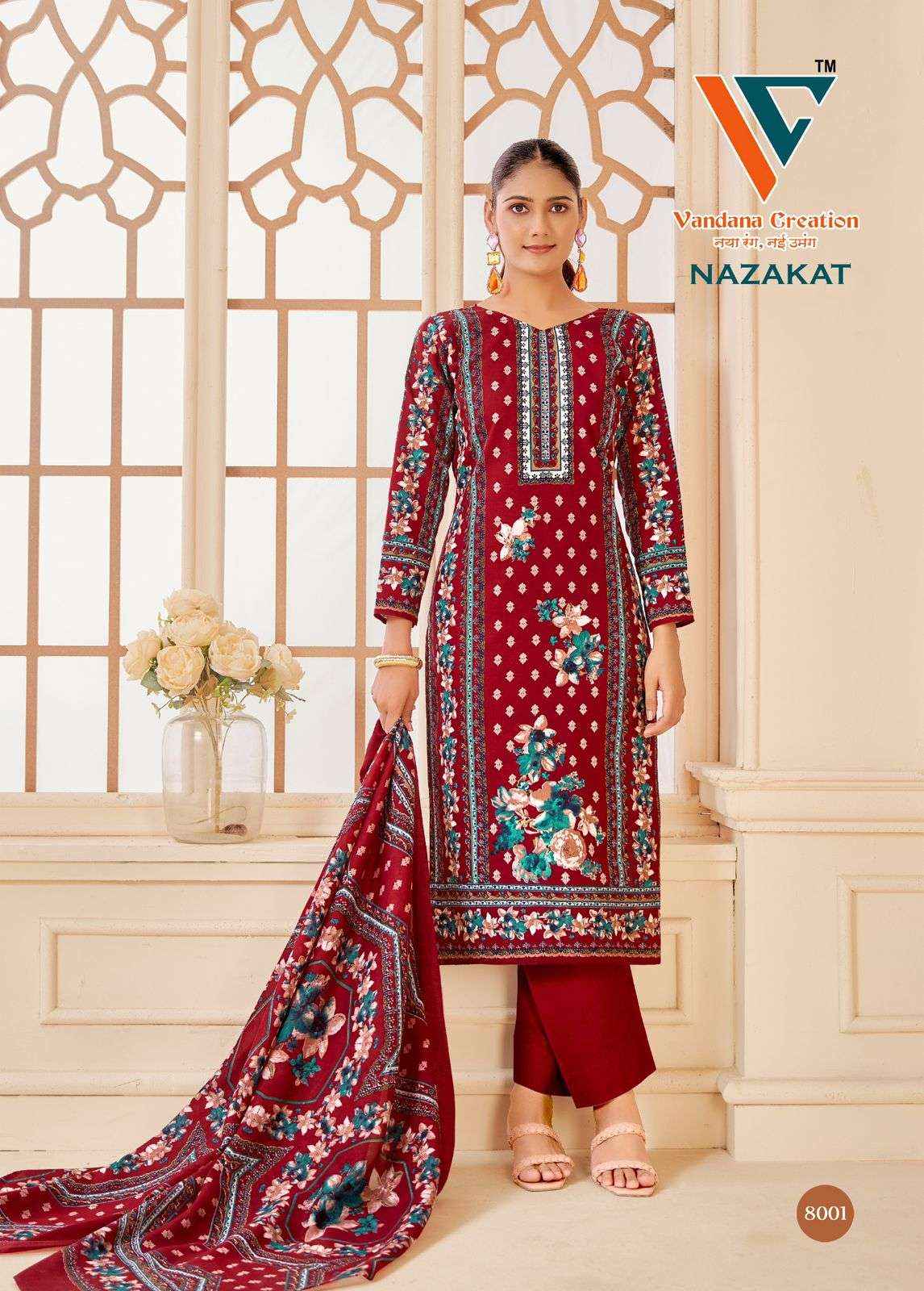 Vandana Creation Nazakat Vol 8 Cotton Dress Material 8 pcs Catalogue