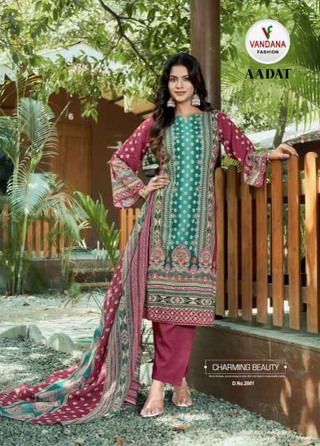 Vandana Fashion Aadat Vol 2 Viscouse Rayon Dress Material 6 pcs Catalogue