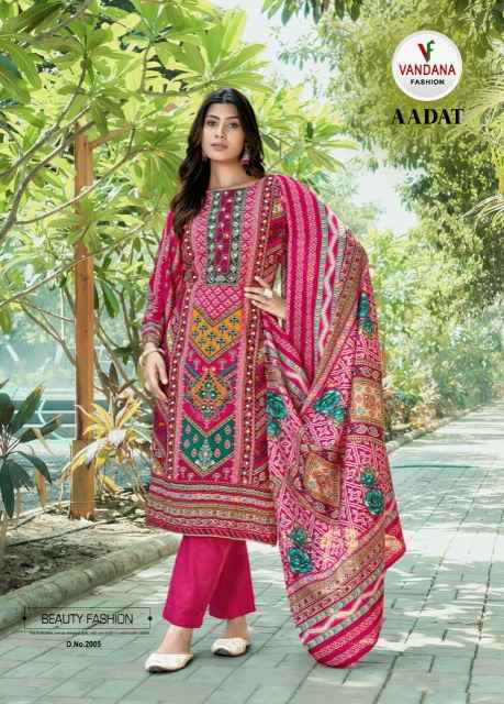 Vandana Fashion Aadat Vol 2 Viscouse Rayon Dress Material 6 pcs Catalogue