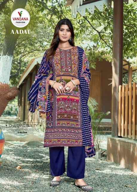 Vandana Fashion Aadat Vol 2 Viscouse Rayon Dress Material 6 pcs Catalogue