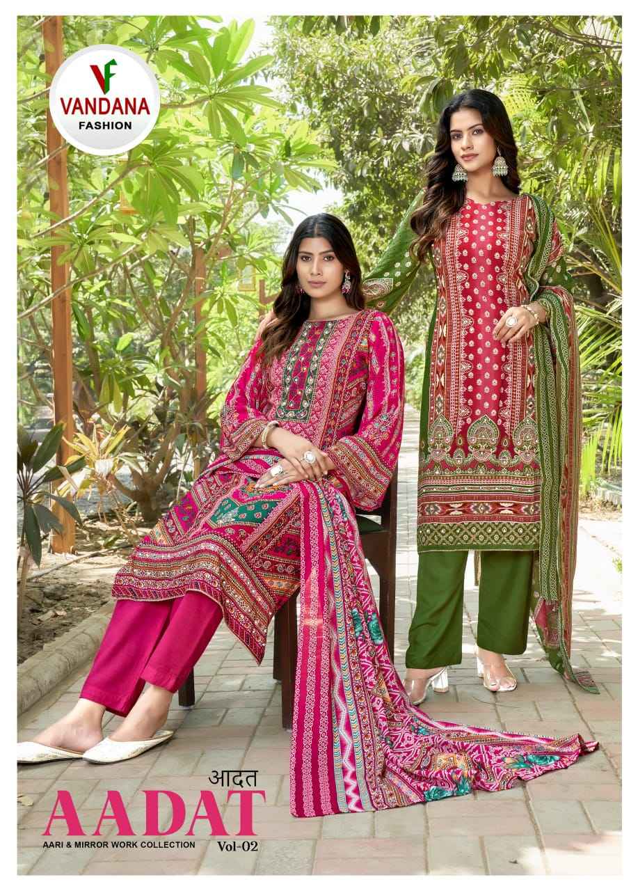 Vandana Fashion Aadat Vol 2 Viscouse Rayon Dress Material 6 pcs Catalogue