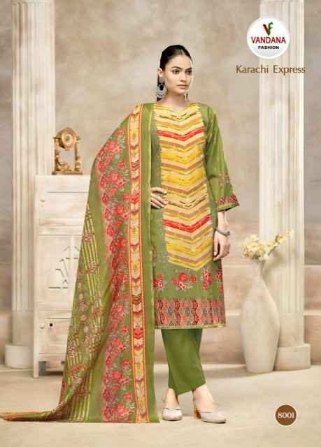 Vandana Fashion Karachi Express Vol 8 Cotton Dress Material 8 pcs Catalogue