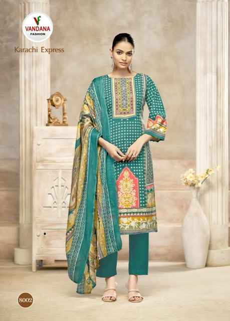 Vandana Fashion Karachi Express Vol 8 Cotton Dress Material 8 pcs Catalogue