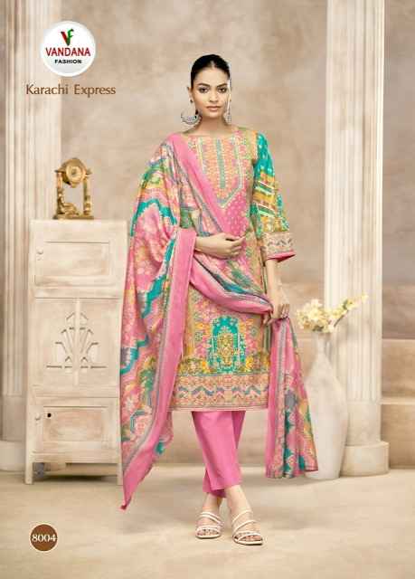 Vandana Fashion Karachi Express Vol 8 Cotton Dress Material 8 pcs Catalogue
