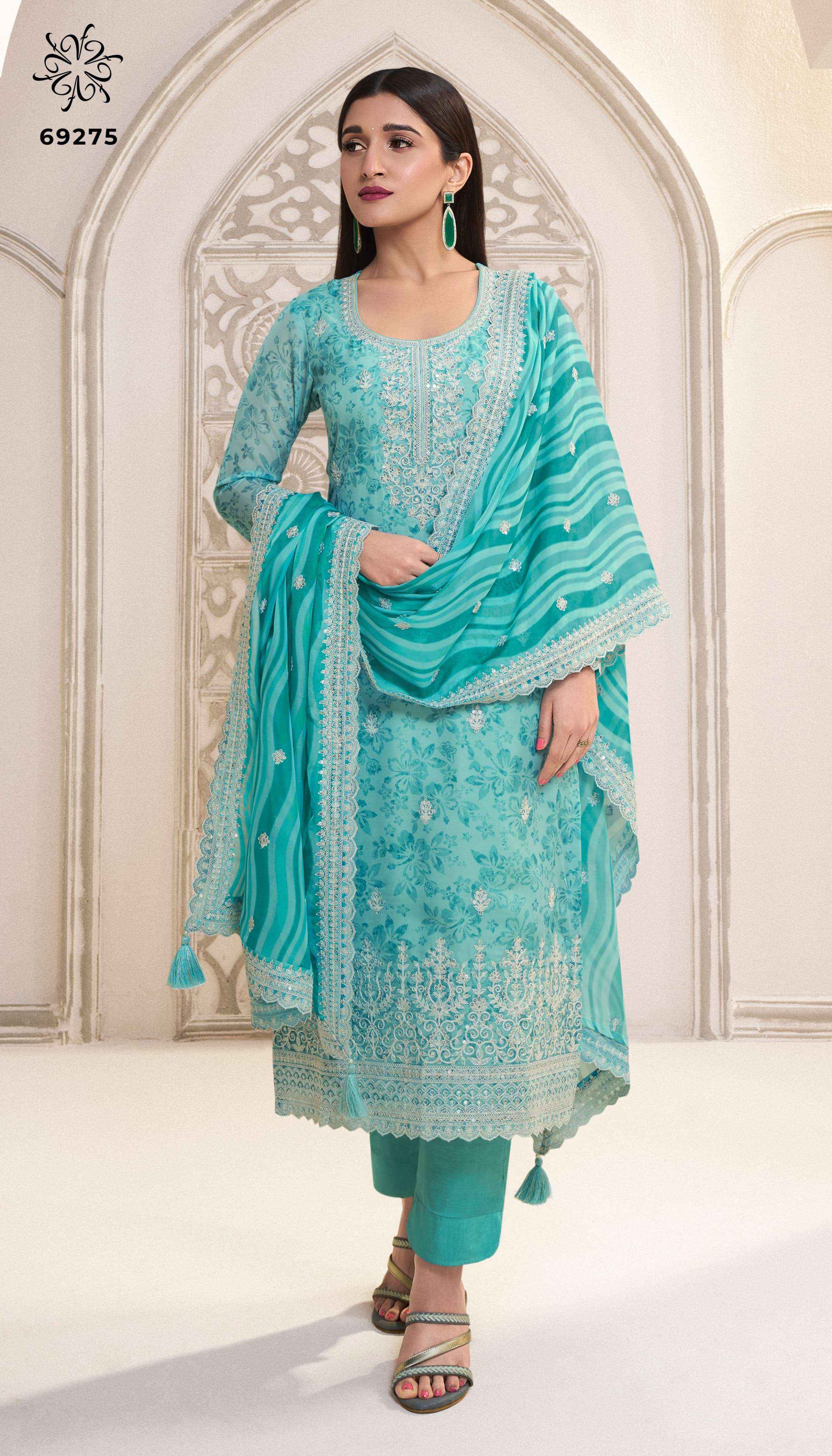 Vinay Fashion Kuleesh Sparsh Organza Dress Material 6 pcs Catalogue