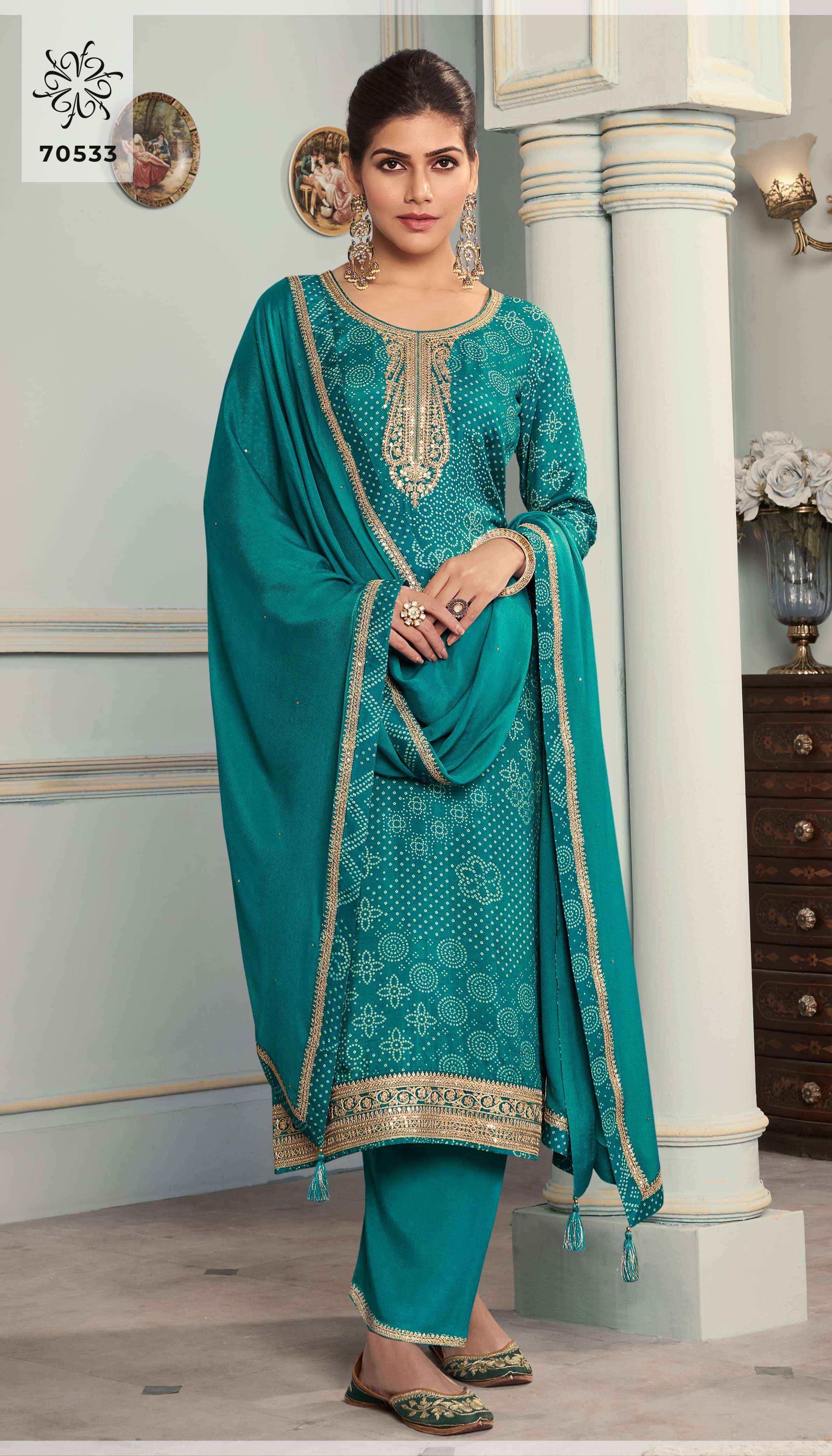 Vinay Fashion Kuleesh Stuti Silk Dress Material 4 pcs Catalogue