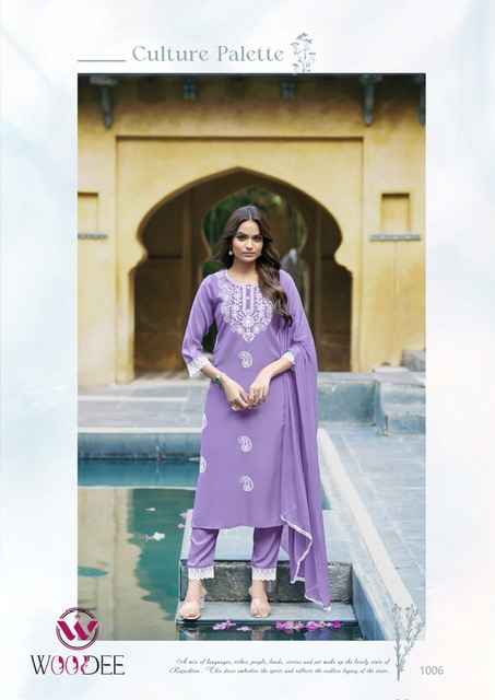 Woodee White Lotus Rayon Kurti Combo 6 pcs Catalogue