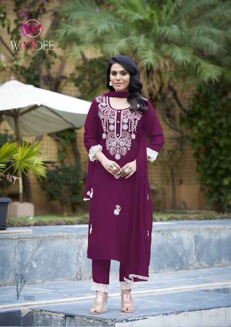 Woodee White Lotus Rayon Kurti Combo 6 pcs Catalogue