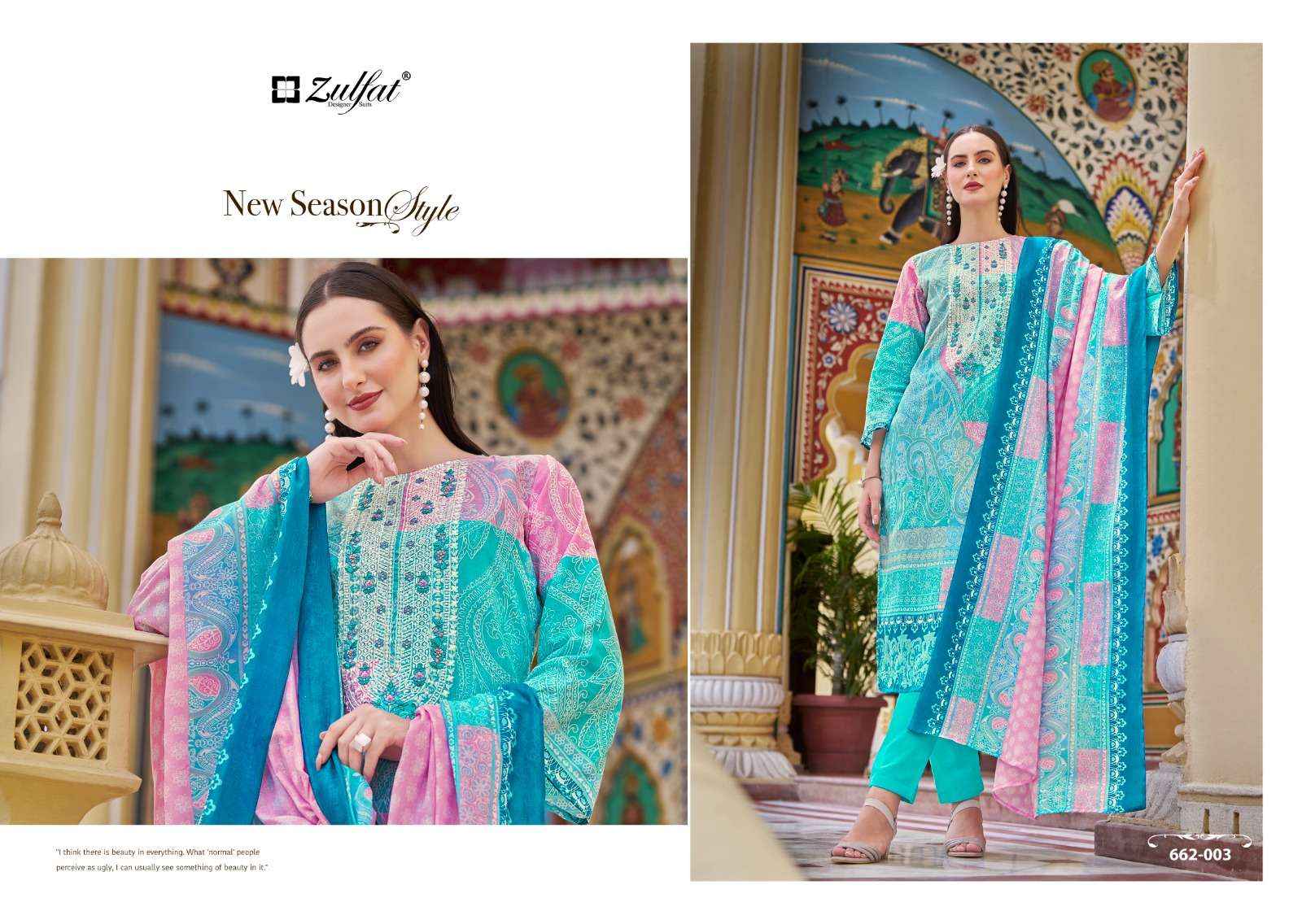 Zulfat Noor Vol 3 Cotton Dress Material 8 pcs Catalogue