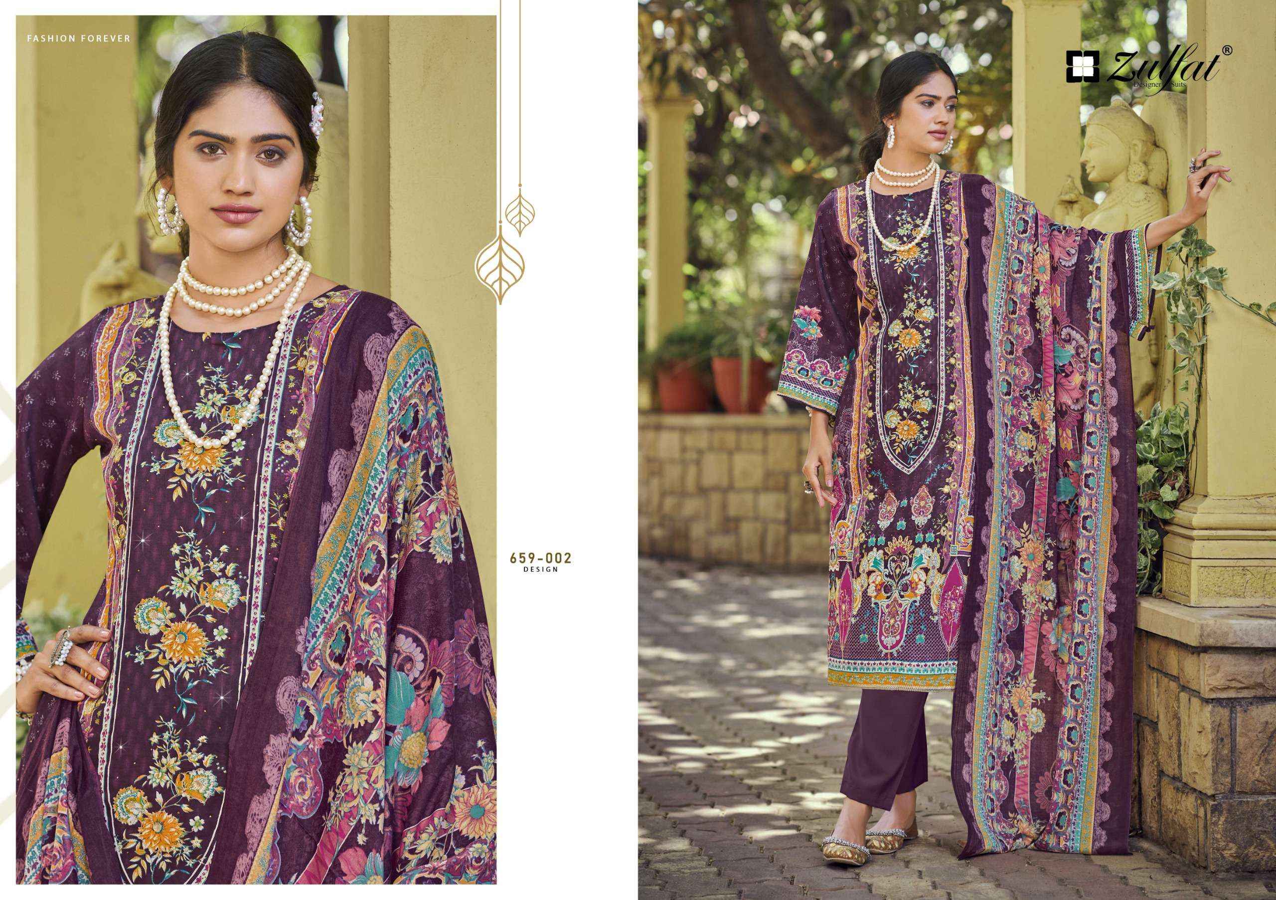 Zulfat Raabta Vol 7 Jam Cotton Dress Material 6 pcs Catalogue