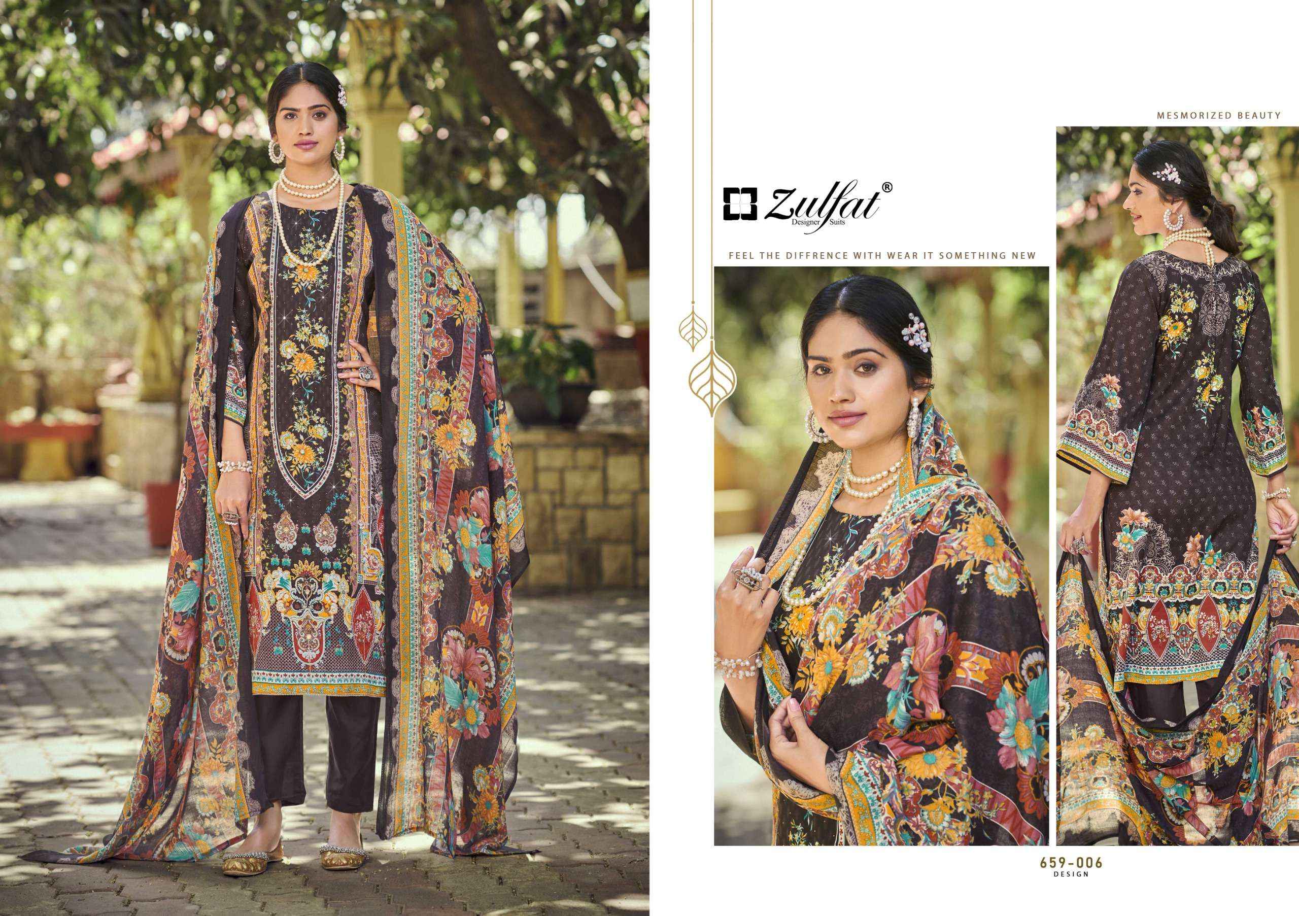 Zulfat Raabta Vol 7 Jam Cotton Dress Material 6 pcs Catalogue