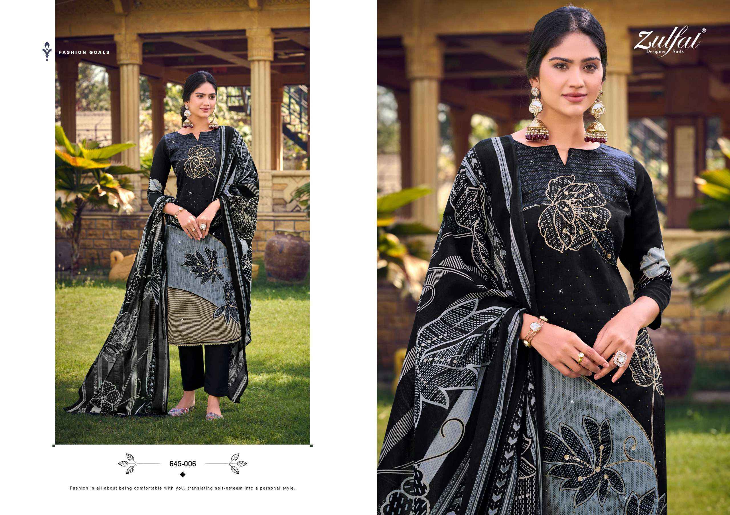 Zulfat Sajni Vol 7 Jam Cotton Dress Material 6 pcs Catalogue