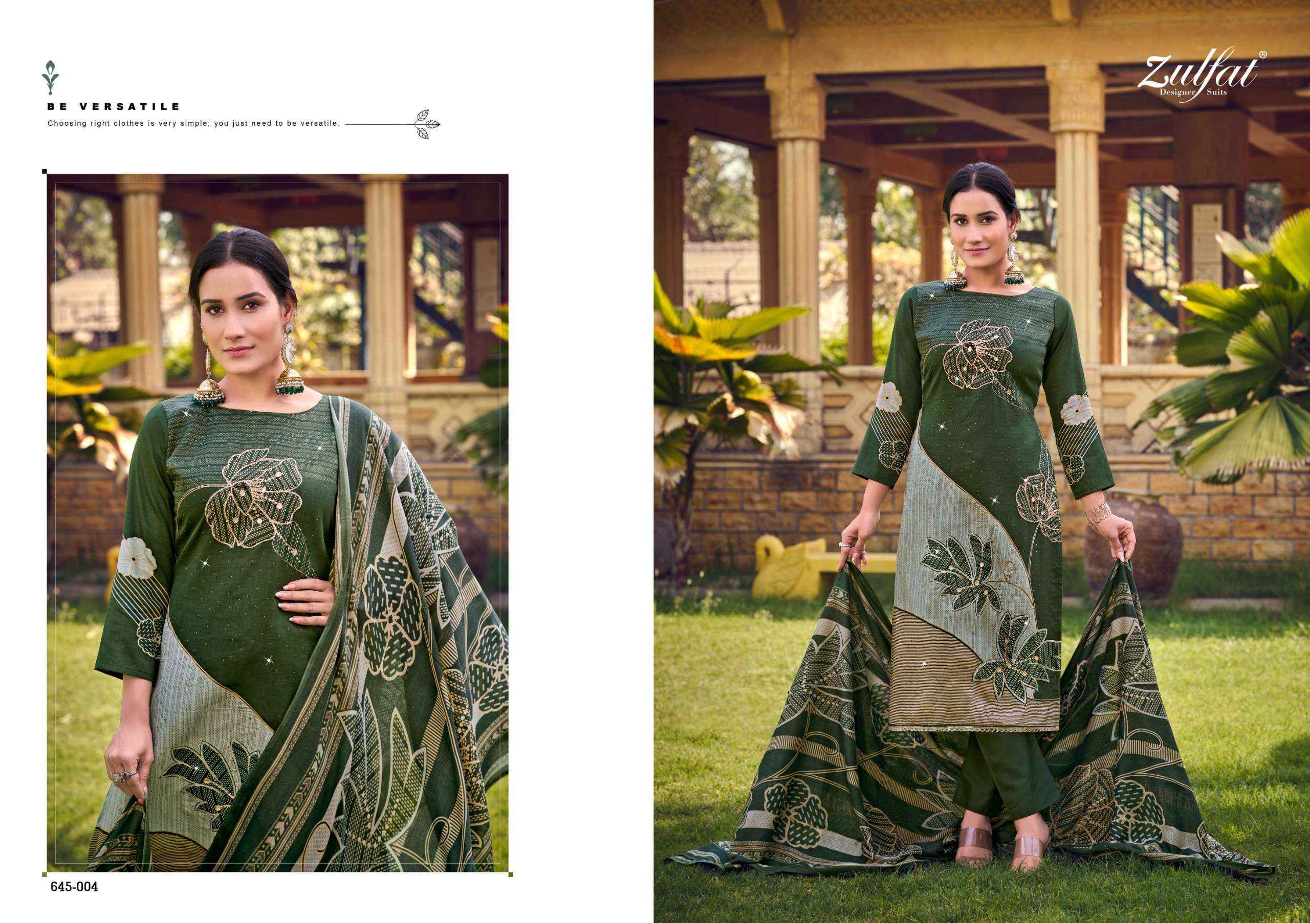 Zulfat Sajni Vol 7 Jam Cotton Dress Material 6 pcs Catalogue