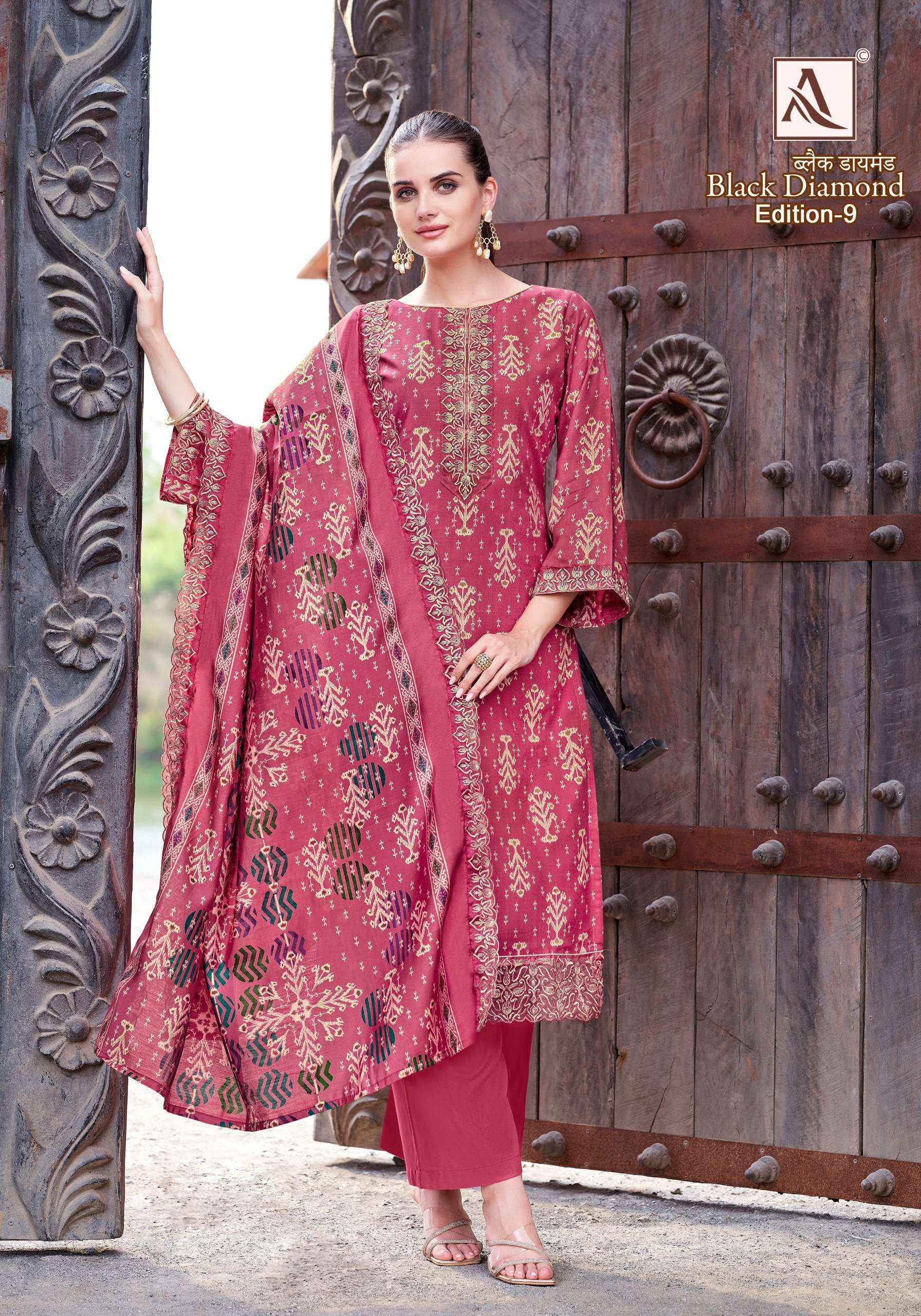 Alok Black Diamond Edition 9 Rayon Dress Material 6 pcs Catalogue