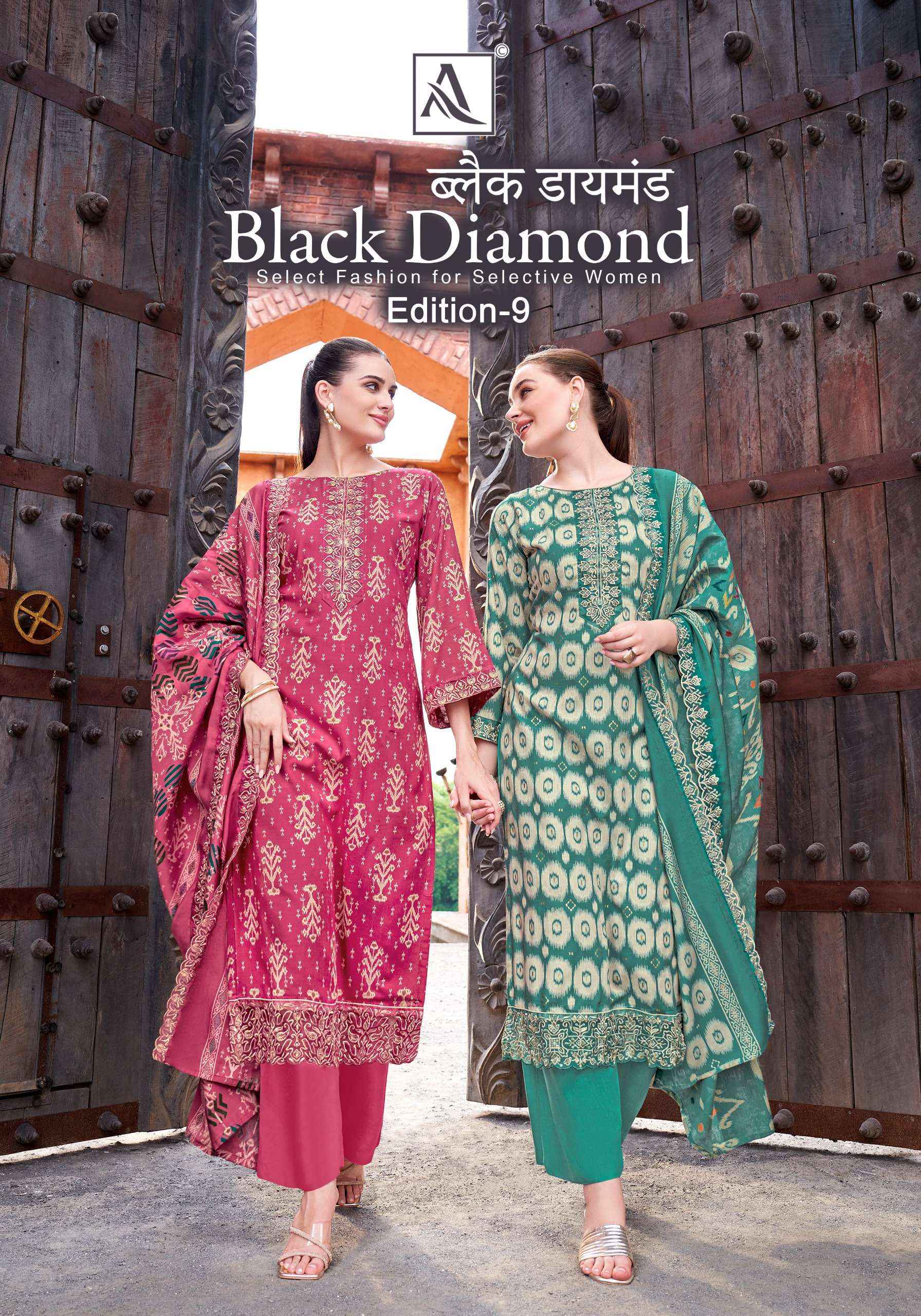 Alok Black Diamond Edition 9 Rayon Dress Material 6 pcs Catalogue