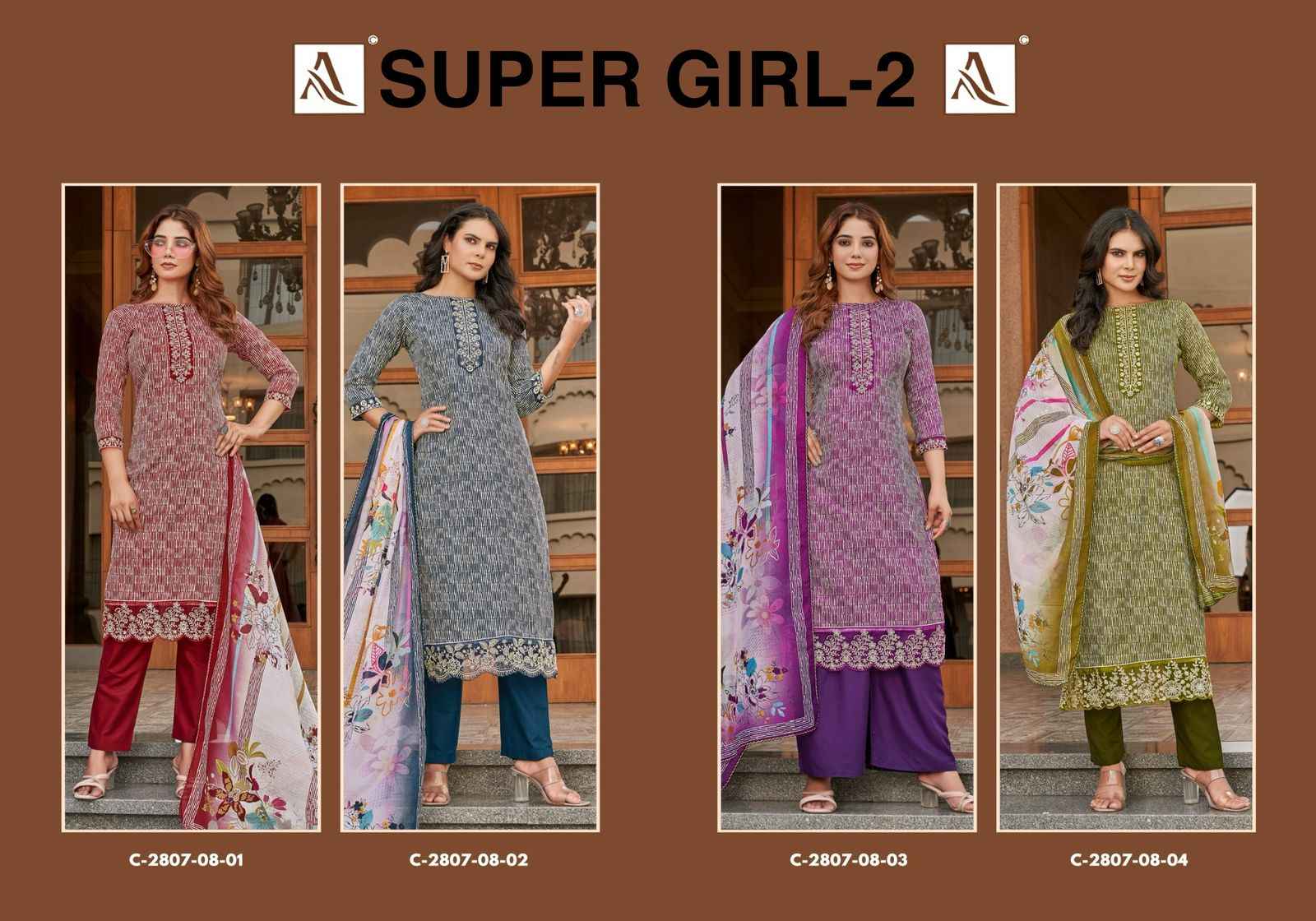Alok Super Girl Edition 2 Cotton Dress Material 4 pcs Cataolgue