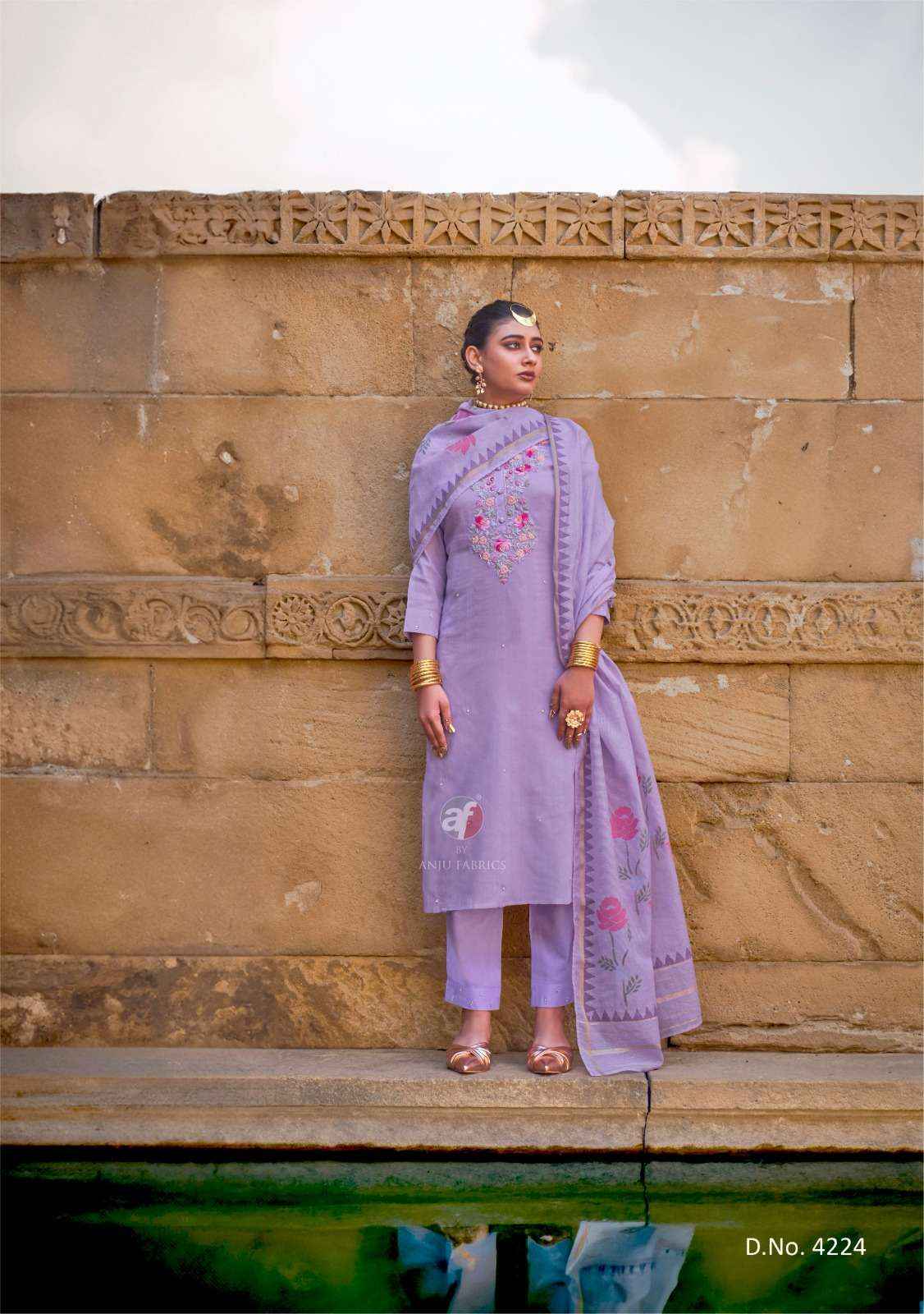 Anju Fabrics Chandani Vol 4 Cotton Kurti Combo 6 pcs Catalogue