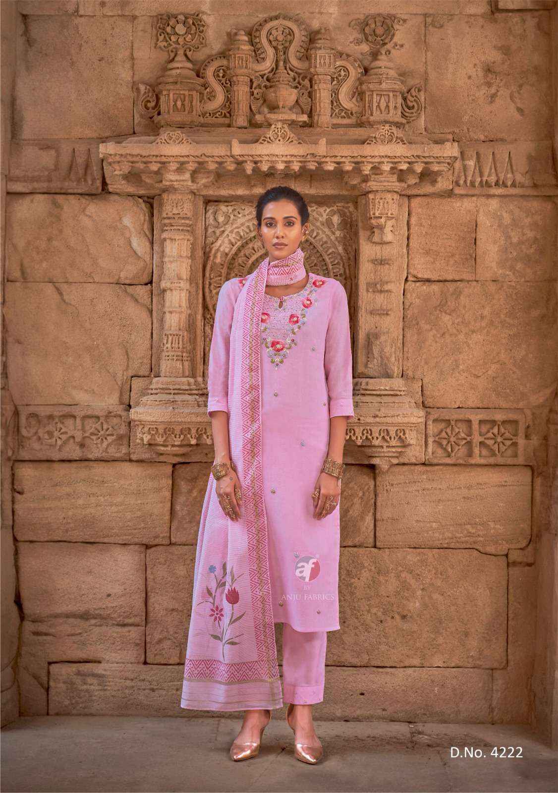 Anju Fabrics Chandani Vol 4 Cotton Kurti Combo 6 pcs Catalogue