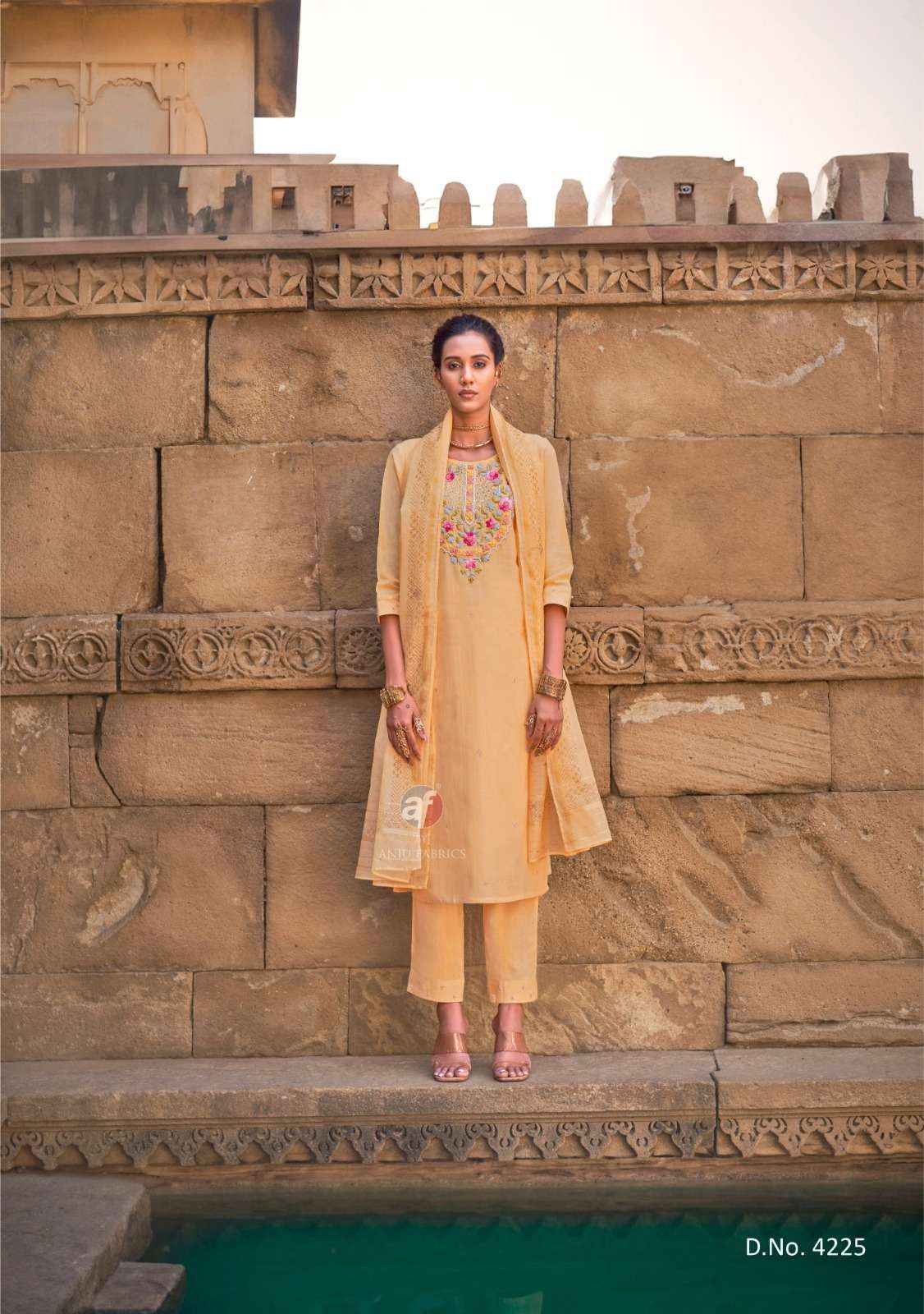 Anju Fabrics Chandani Vol 4 Cotton Kurti Combo 6 pcs Catalogue