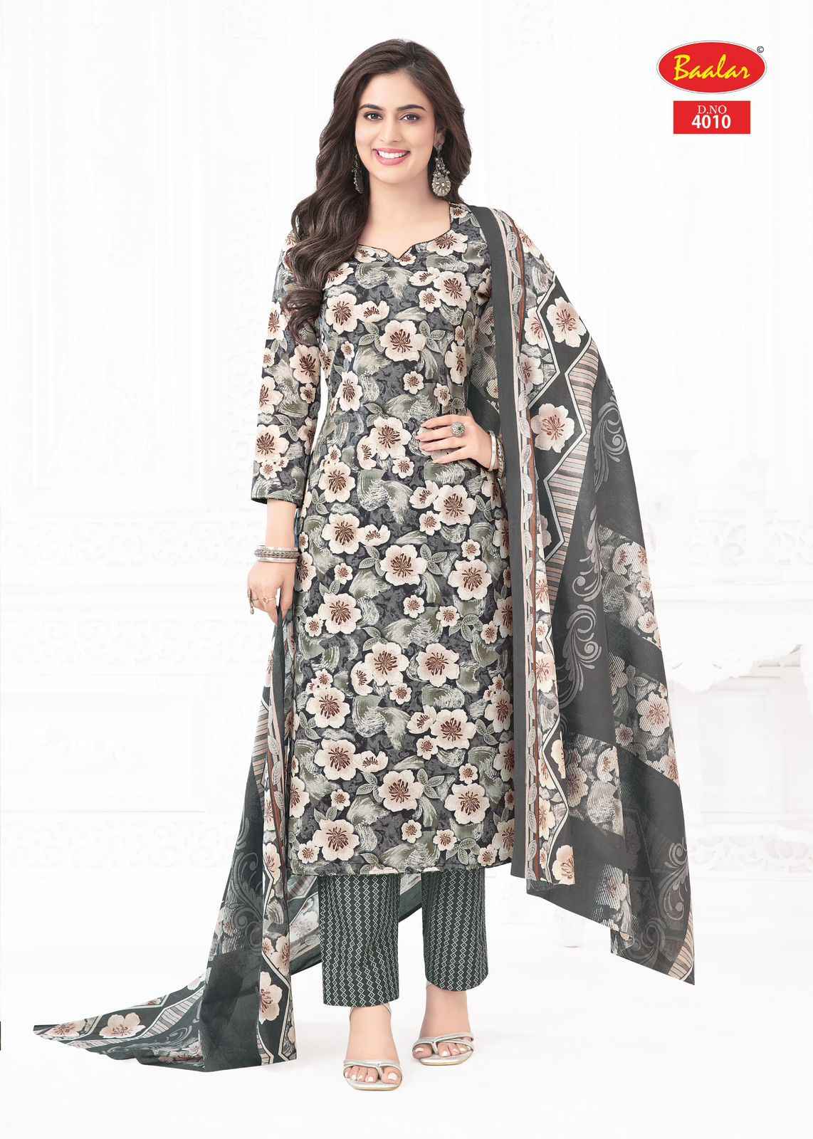 Baalar Pashmina Vol 4 Lawn Cotton Dress Material 10 pcs Catalogue