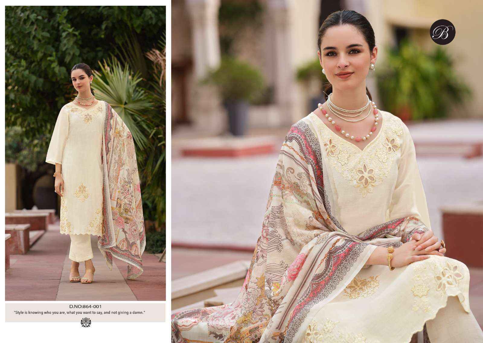 Belliza Zara Roman Silk Dress Material 6 pcs Catalogue