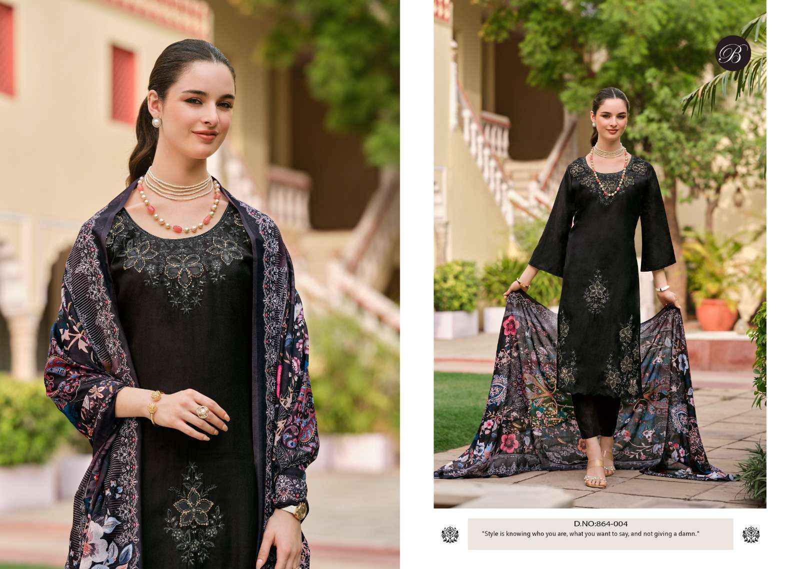 Belliza Zara Roman Silk Dress Material 6 pcs Catalogue
