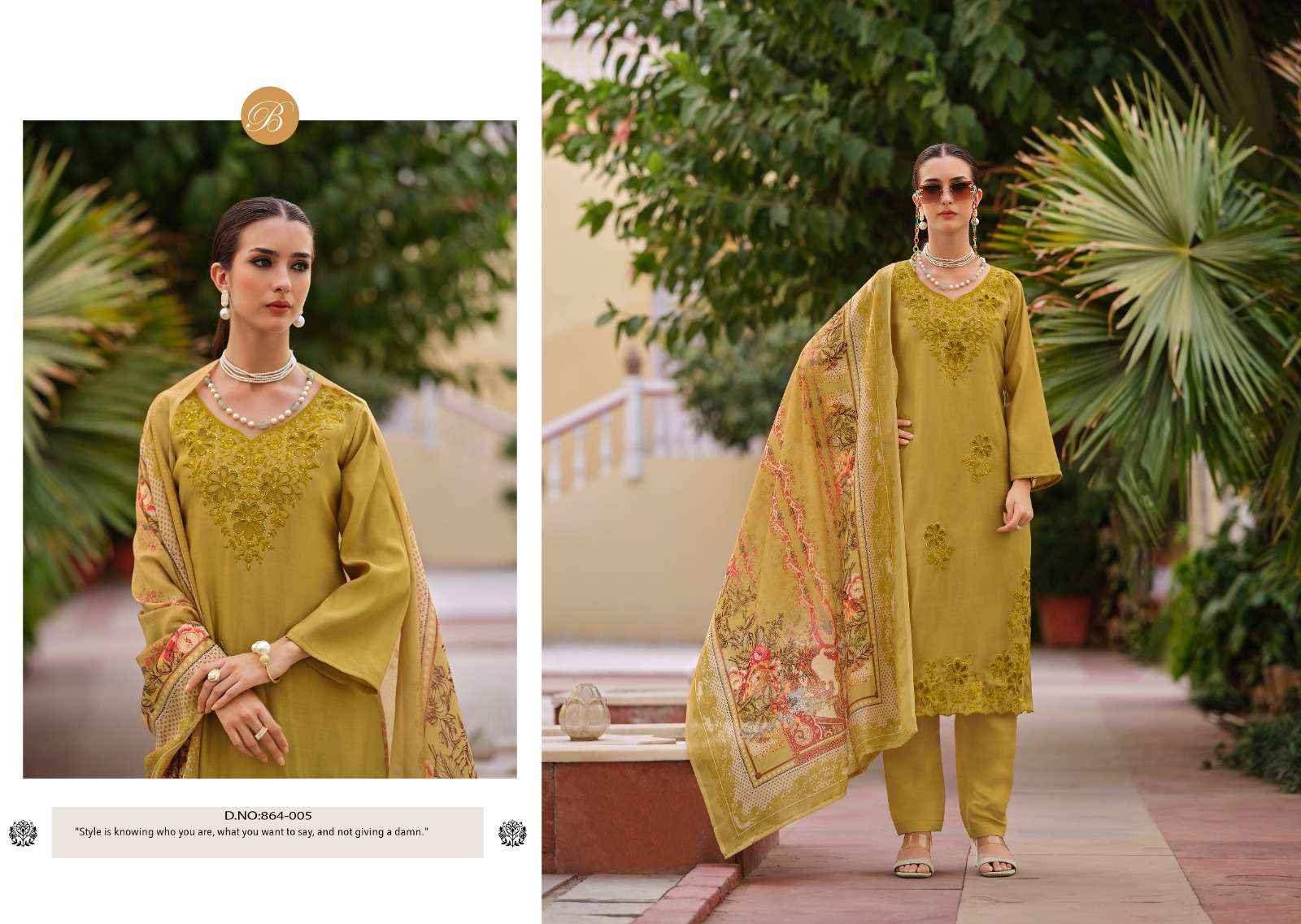 Belliza Zara Roman Silk Dress Material 6 pcs Catalogue