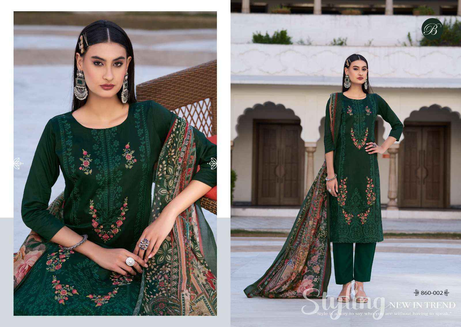 Belliza Zarqash Vol 6 Jam Satin Dress Material 6 pcs Catalogue