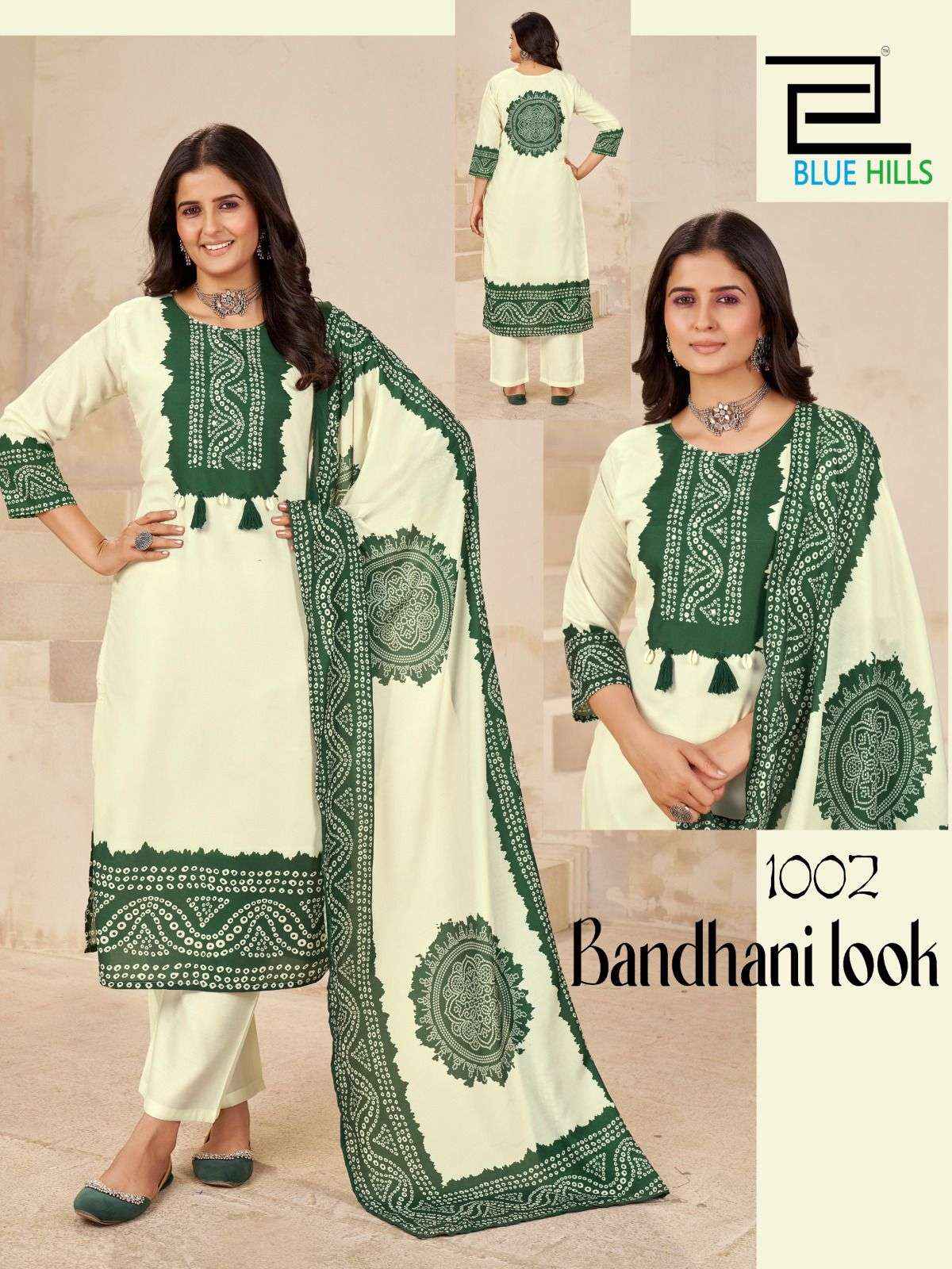 Blue Hills Bhandani Look Muslin Kurti Combo 4 pcs Catalogue