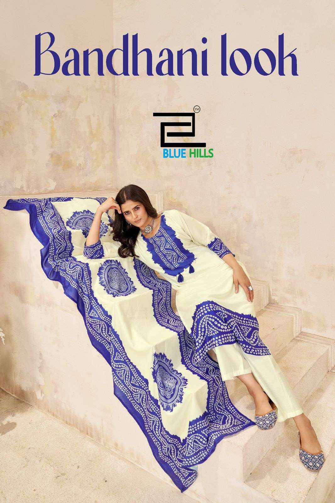 Blue Hills Bhandani Look Muslin Kurti Combo 4 pcs Catalogue