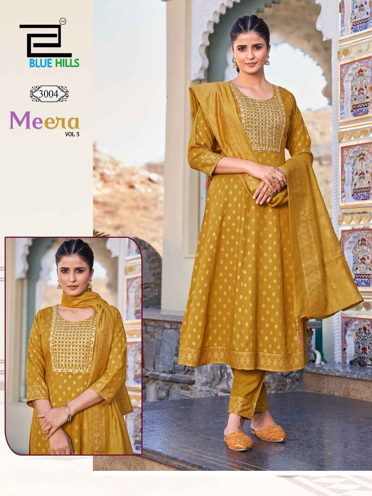 Blue Hills Meera Vol 3 Nx Rayon Kurti Combo 4 pcs Catalogue