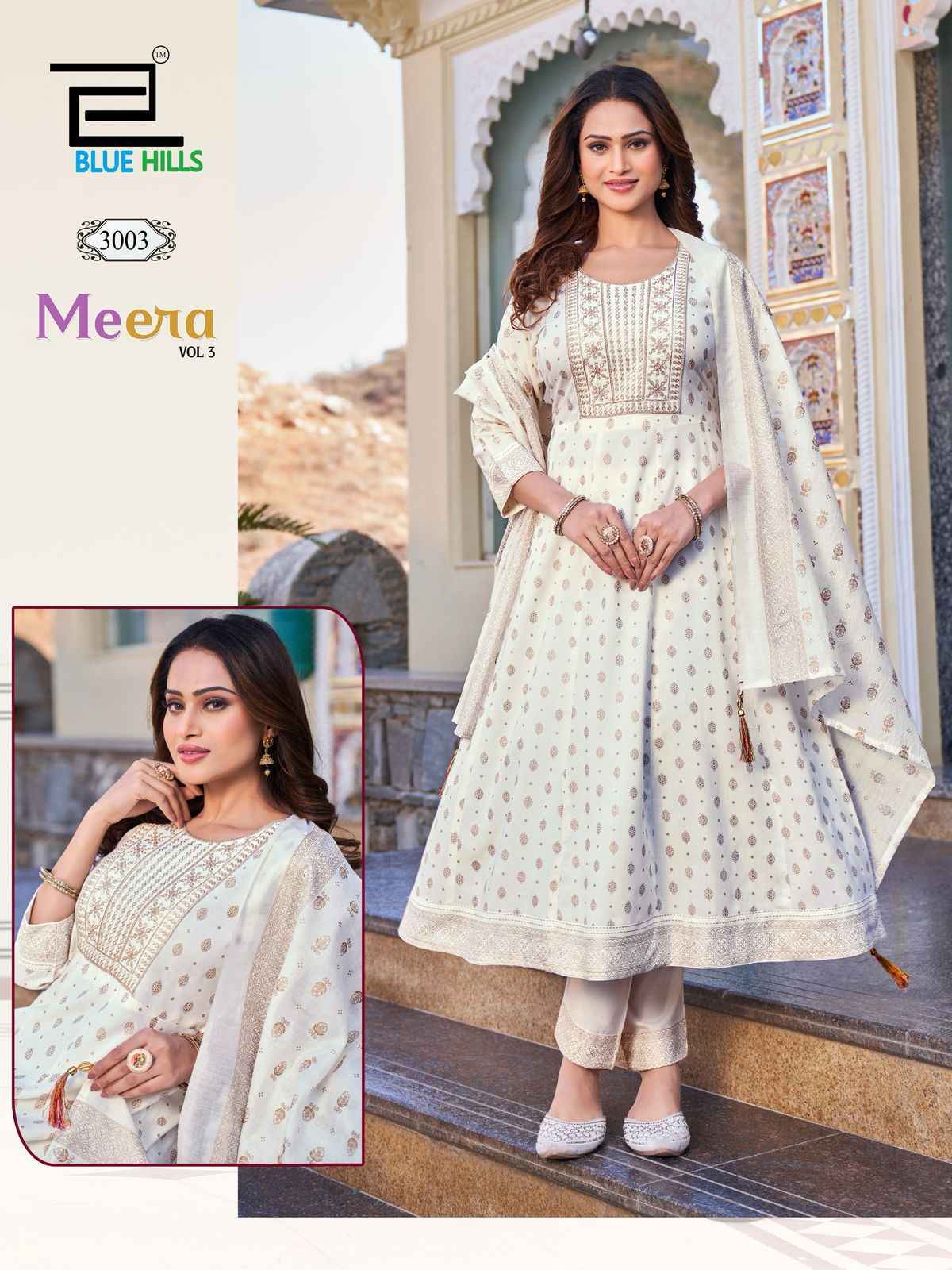 Blue Hills Meera Vol 3 Nx Rayon Kurti Combo 4 pcs Catalogue