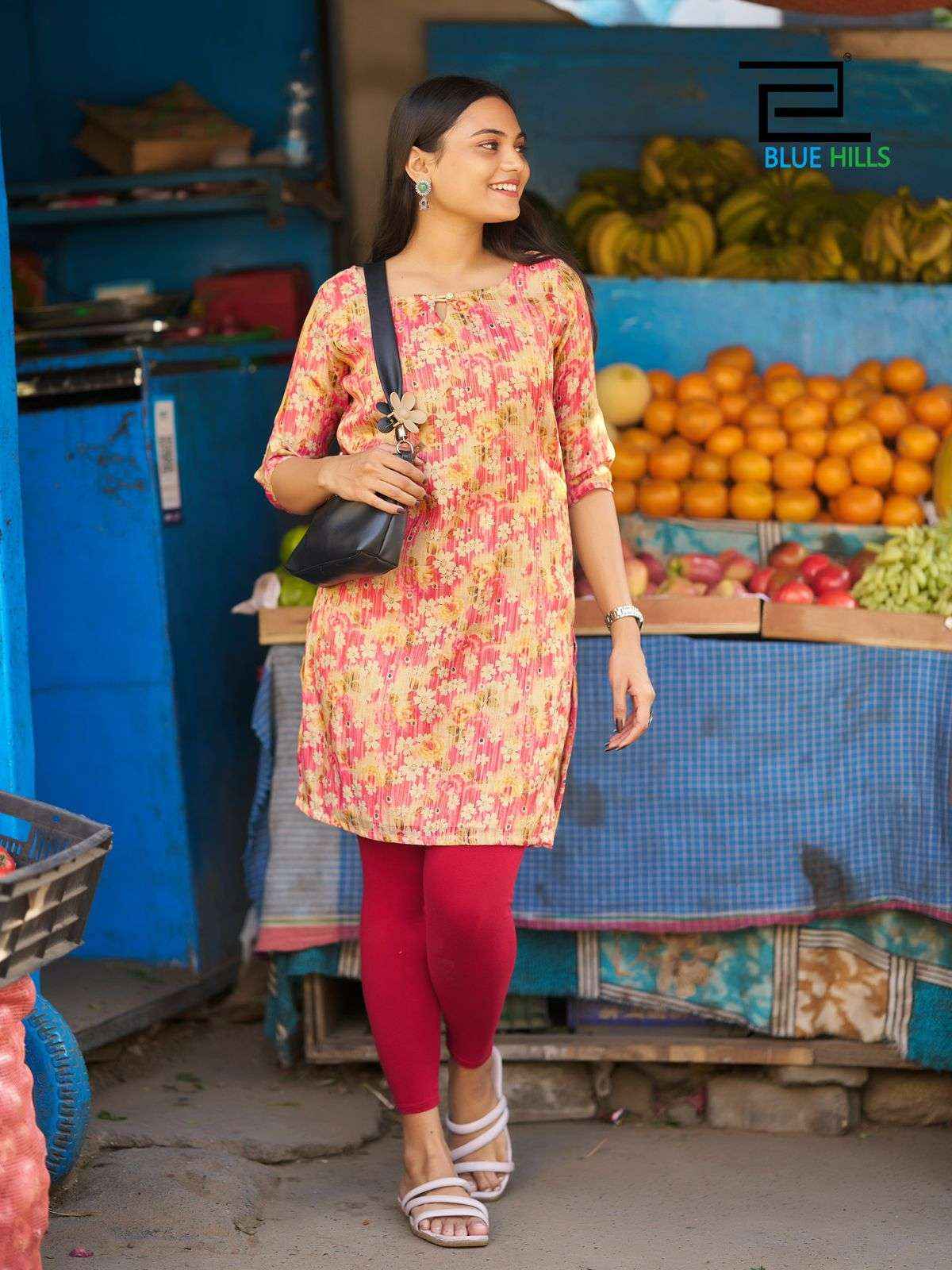 Blue Hills Rashmika Simer Silk Kurti 10 pcs Catalogue