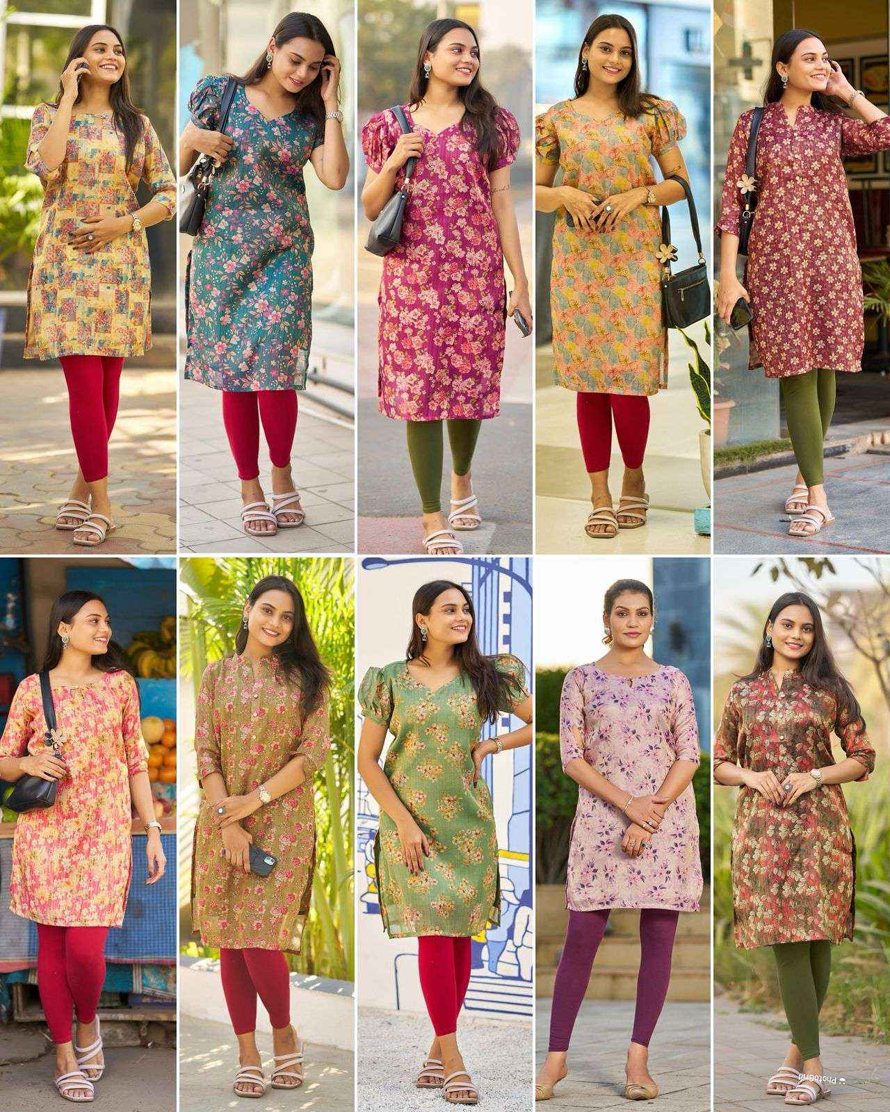 Blue Hills Rashmika Simer Silk Kurti 10 pcs Catalogue