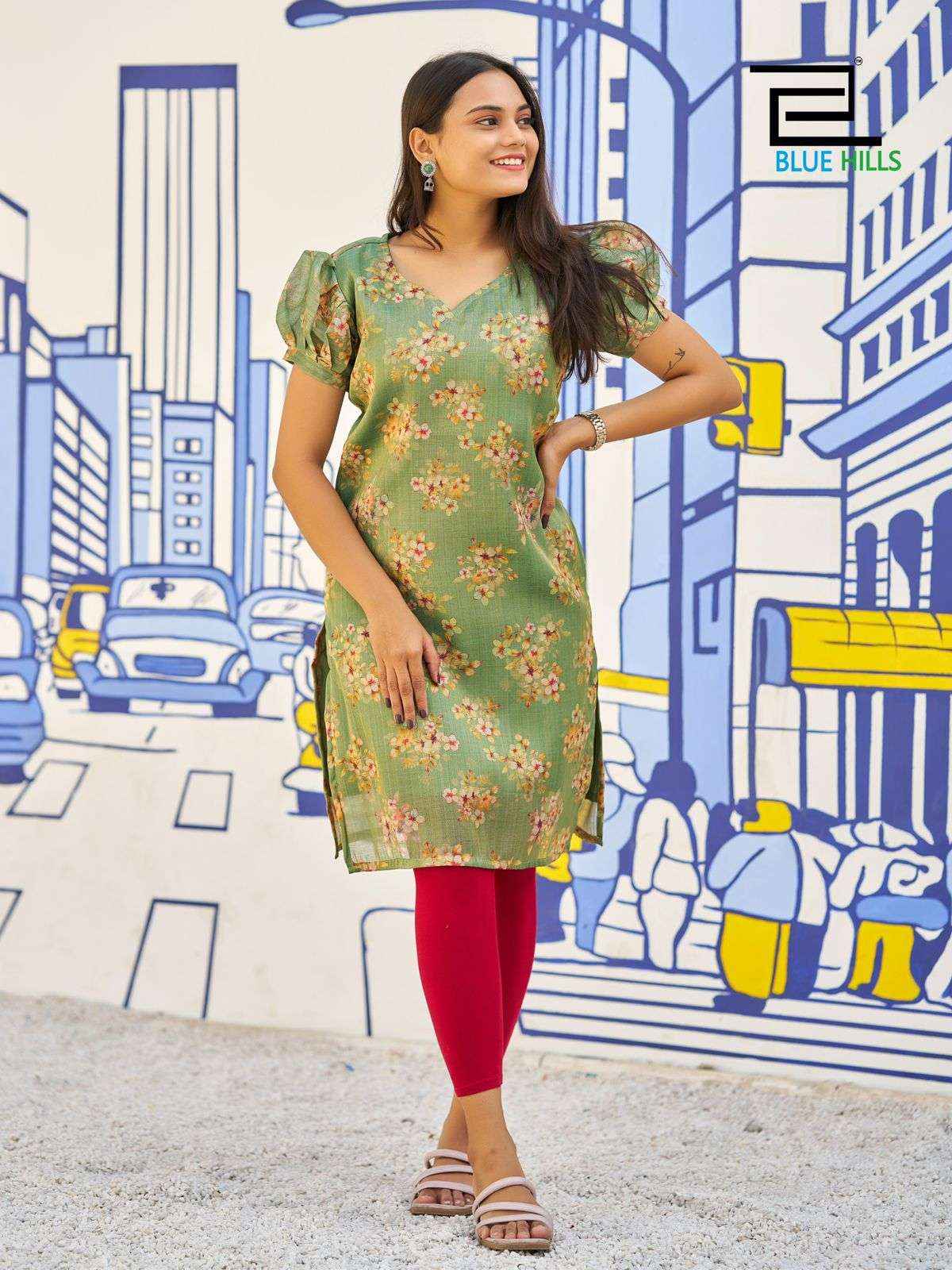 Blue Hills Rashmika Simer Silk Kurti 10 pcs Catalogue