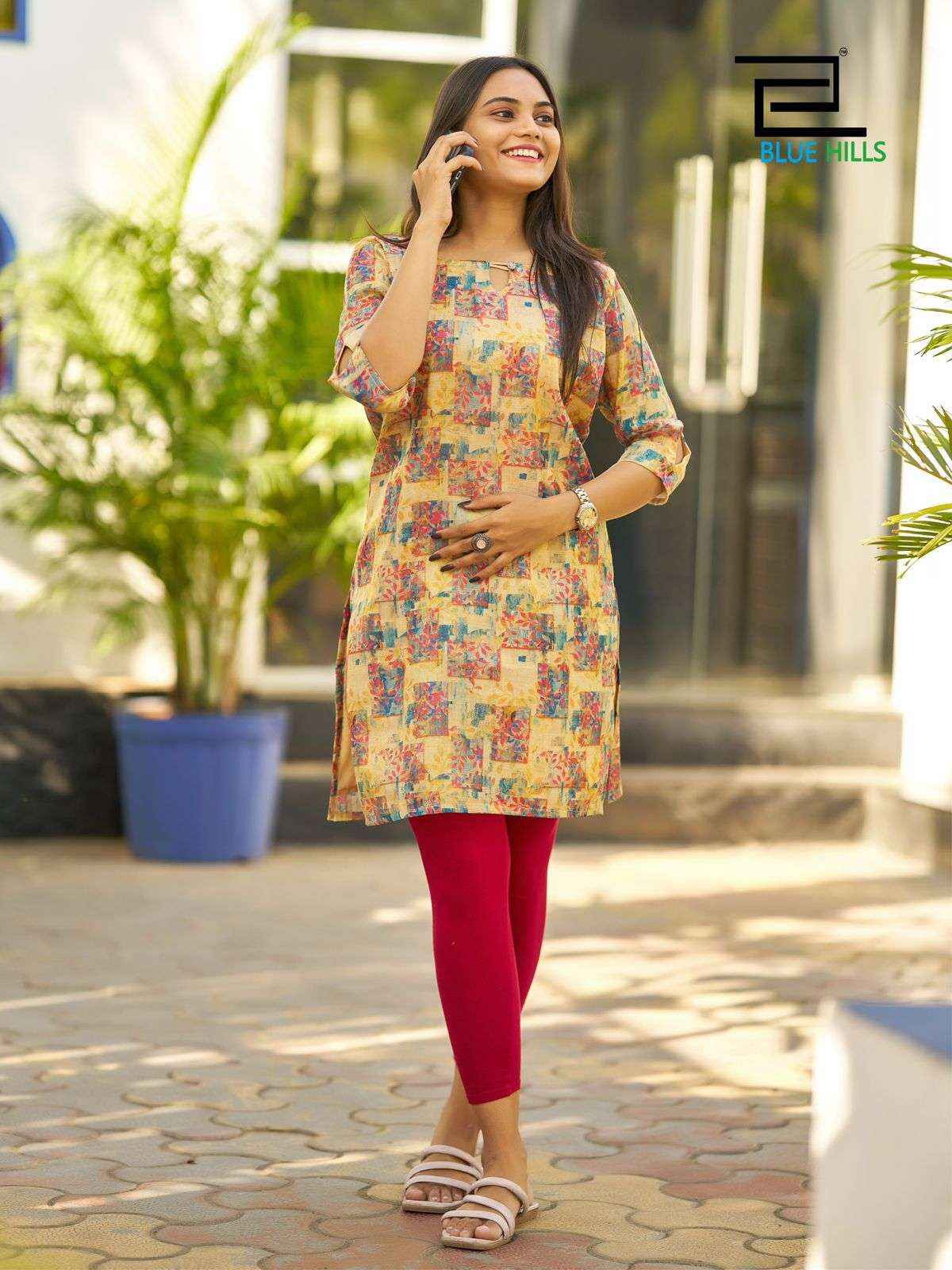Blue Hills Rashmika Simer Silk Kurti 10 pcs Catalogue