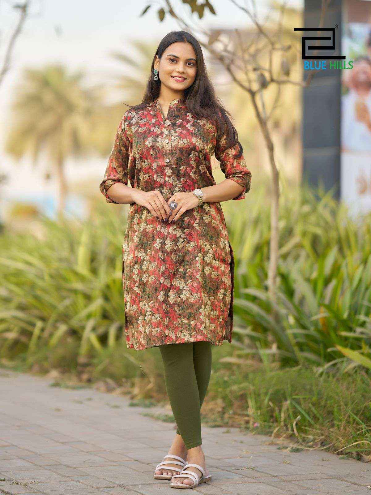 Blue Hills Rashmika Simer Silk Kurti 10 pcs Catalogue