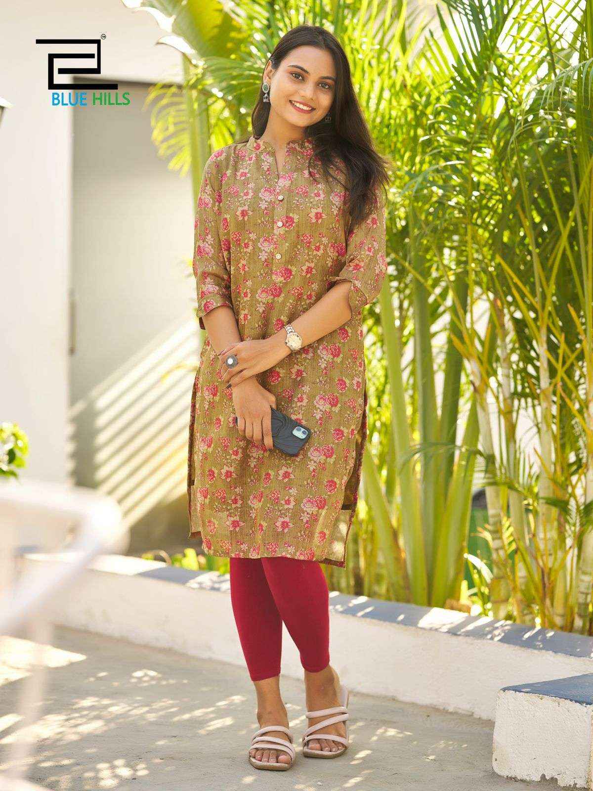 Blue Hills Rashmika Simer Silk Kurti 10 pcs Catalogue