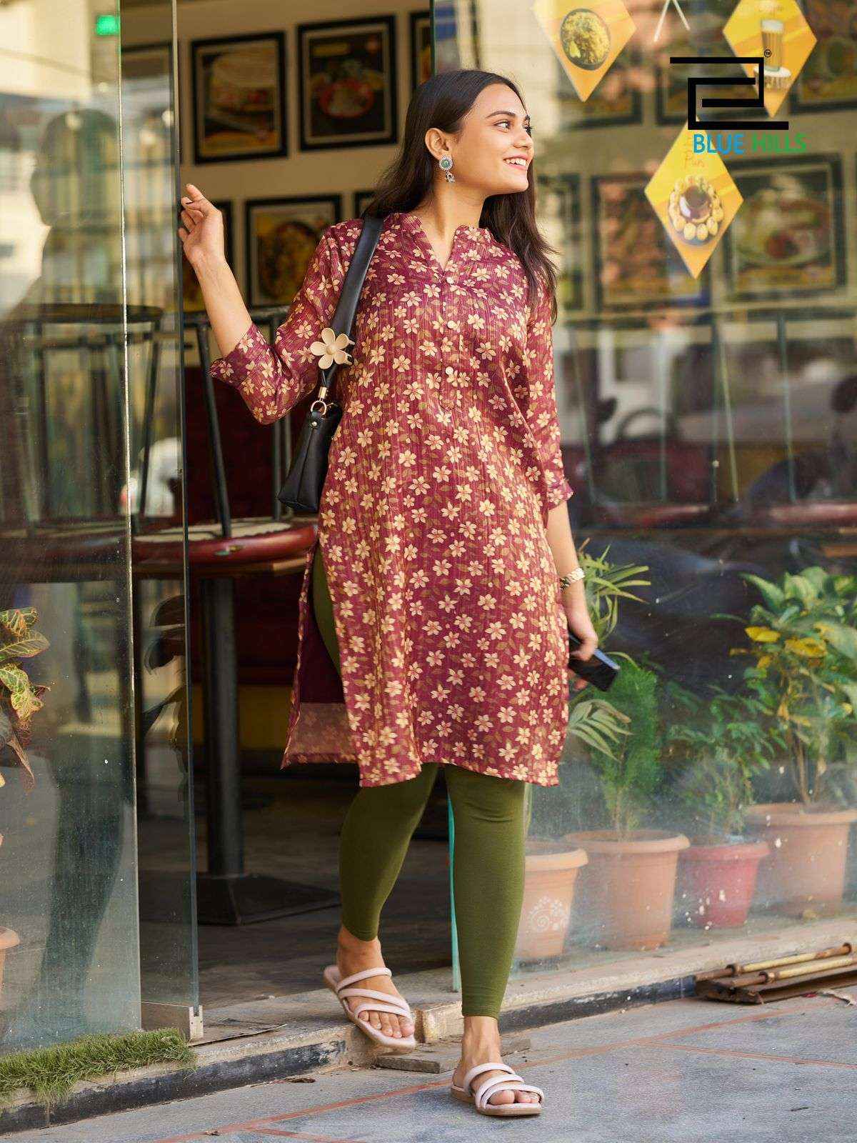 Blue Hills Rashmika Simer Silk Kurti 10 pcs Catalogue