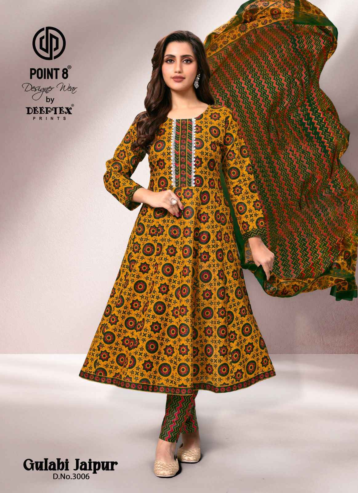 Deeptex Gulabi Jaipur Vol 3 Readymade Cotton Dress 8 pcs Catalogue
