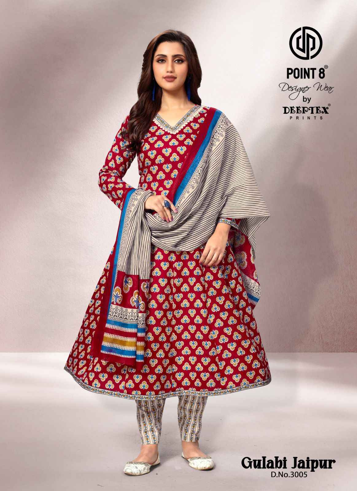 Deeptex Gulabi Jaipur Vol 3 Readymade Cotton Dress 8 pcs Catalogue
