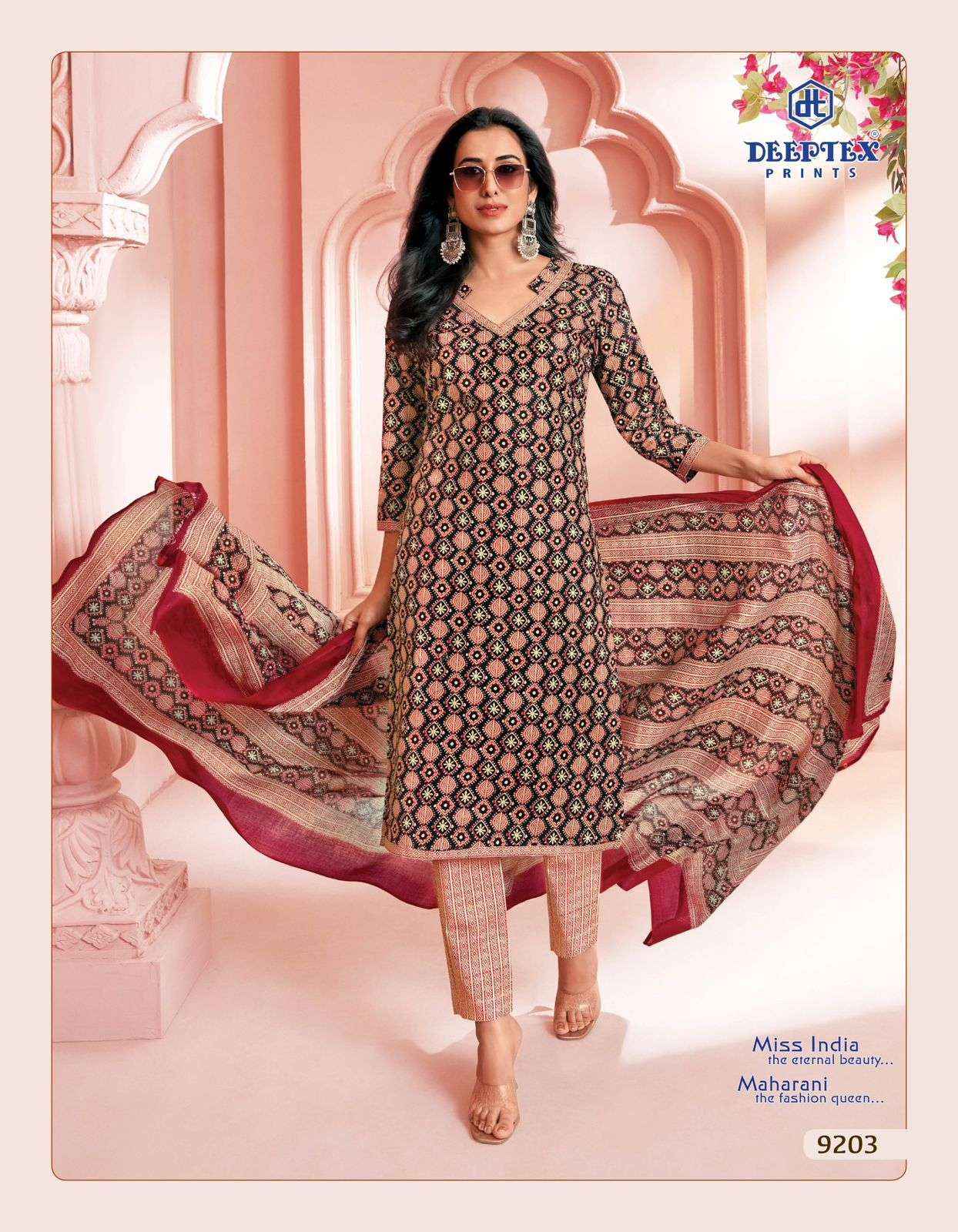 Deeptex Miss India Vol 92 Cotton Dress Material 16 pcs Catalogue